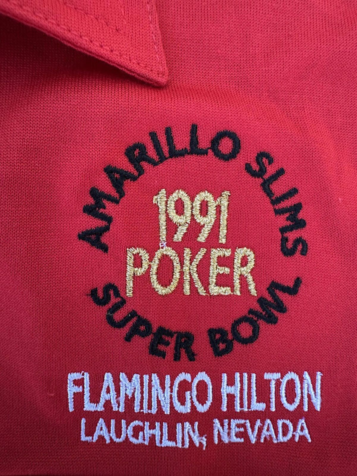 Other 1991 Amarillo Slim Poker Polo Flamingo Hilton Size US XL / EU 56 / 4 - 4 Thumbnail