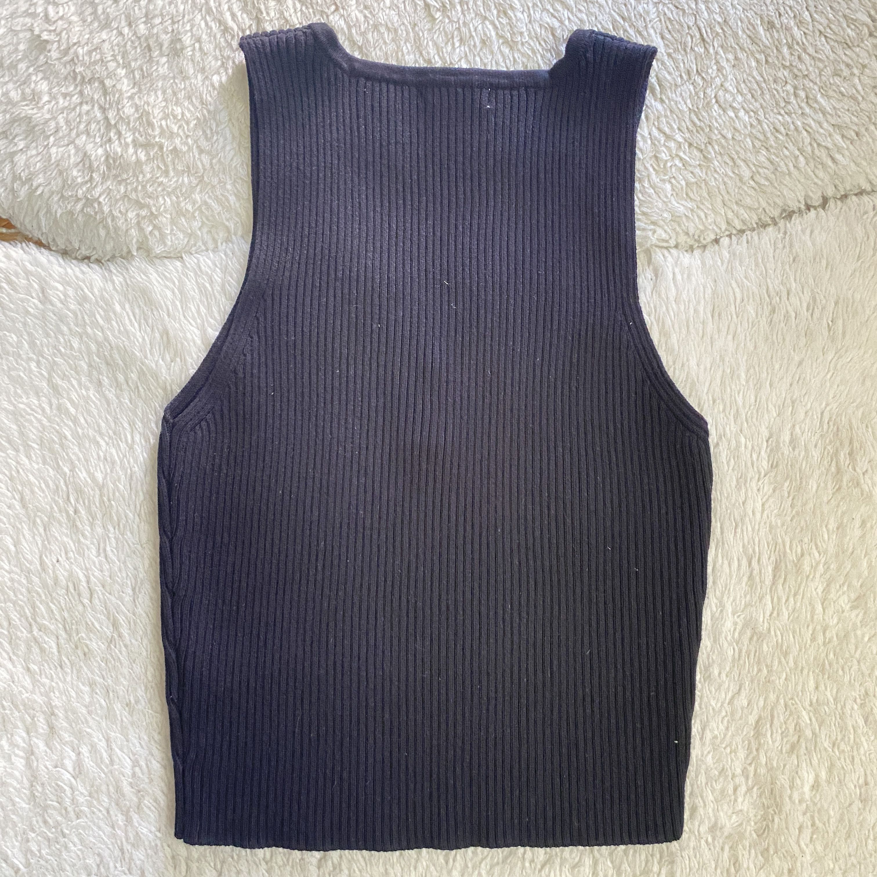 Other Active USA Black Ribbed Halter Crop Top – Size Small Size S / US 4 / IT 40 - 3 Thumbnail