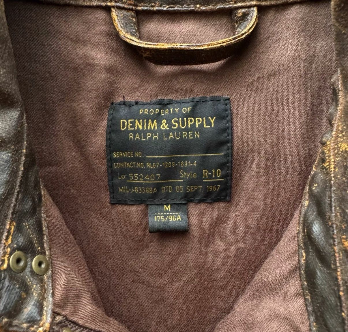 Denim & Supply Ralph Lauren Denim Supply Ralph Lauren A-2 Flight Jacket K22 Size US M / EU 48-50 / 2 - 3 Thumbnail
