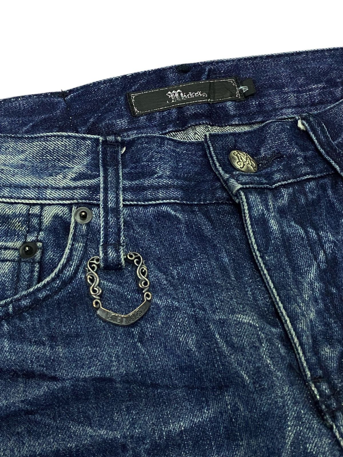 Hysteric Glamour Japanese Brand “MIDAS” Low Rise Glitter Splash BootCut Jeans Size US 30 / EU 46 - 8 Thumbnail
