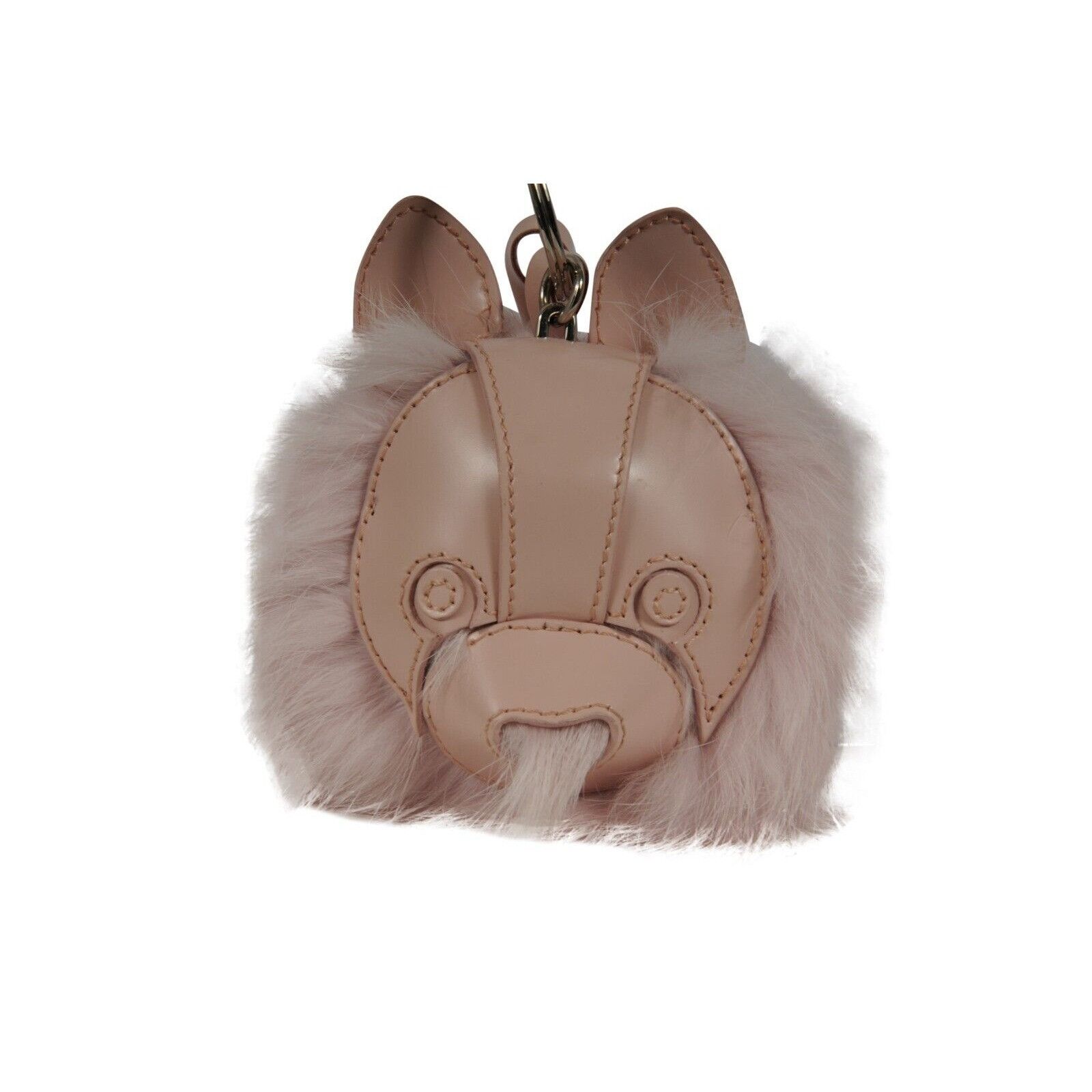 Dior Cookie Bag Charm Pink Leather Dog Animal Leather Fur Du Size ONE SIZE - 2 Thumbnail