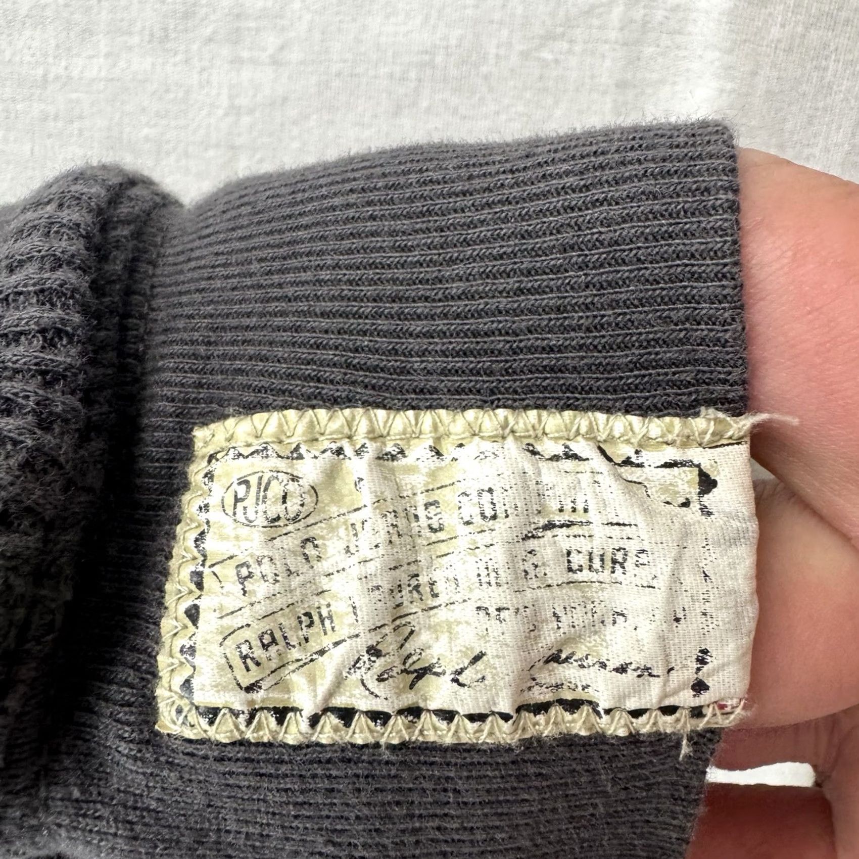 Vintage VINTAGE Polo Jeans Co Thermal Hoodie Shirt Adult Large Gray Hipster 90s US Y2K Mens Full Zip Size US L / EU 52-54 / 3 - 2 Thumbnail
