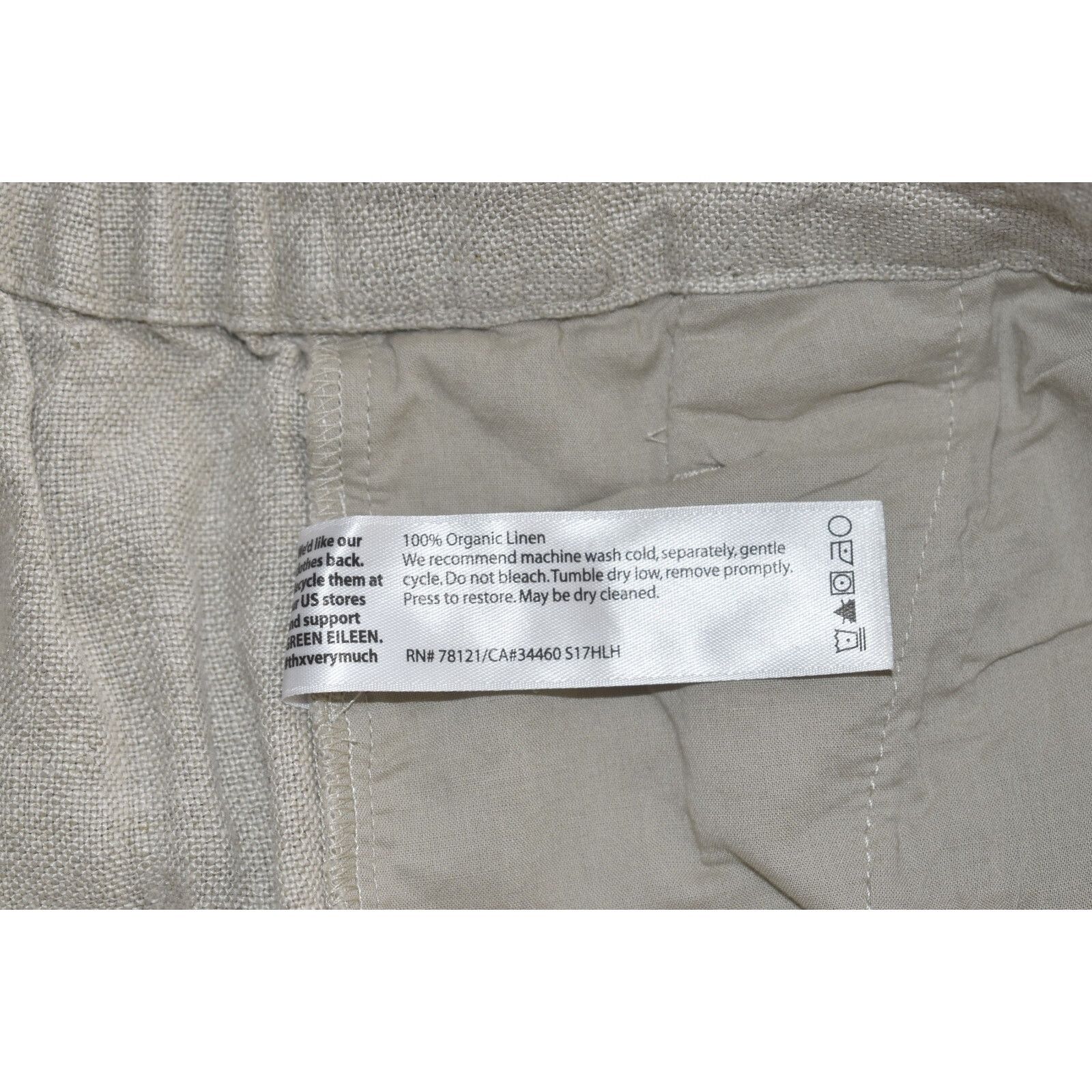 Eileen Fisher B5 NWT EILEEN FISHER Organic Linen Cropped Pants Sz 3X $198 Size 42" / US 20 - 5 Thumbnail