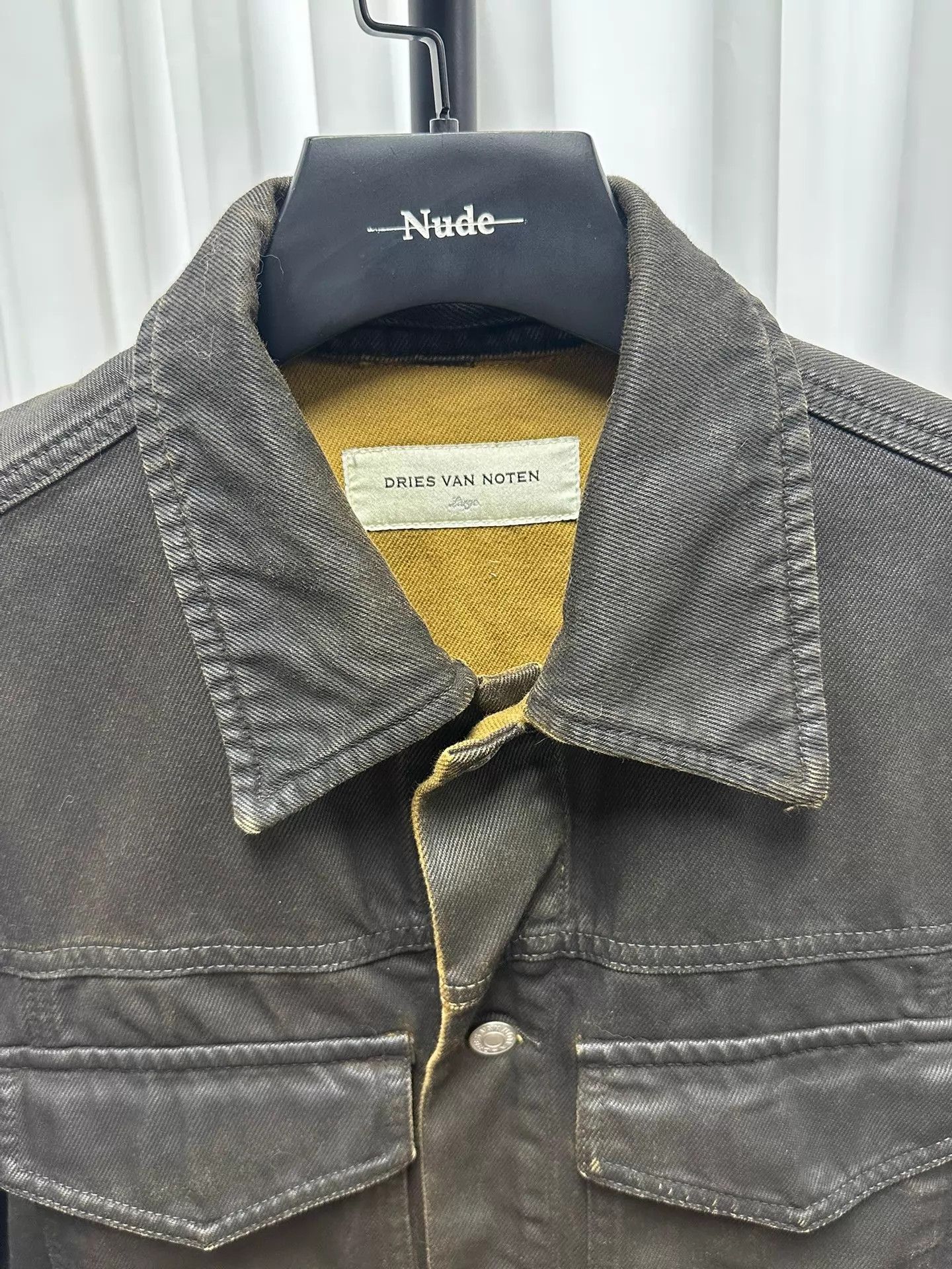 Dries Van Noten Dries Van Noten Waxed Denim Jacket L (Bust 110, Length 80) Size US L / EU 52-54 / 3 - 4 Thumbnail