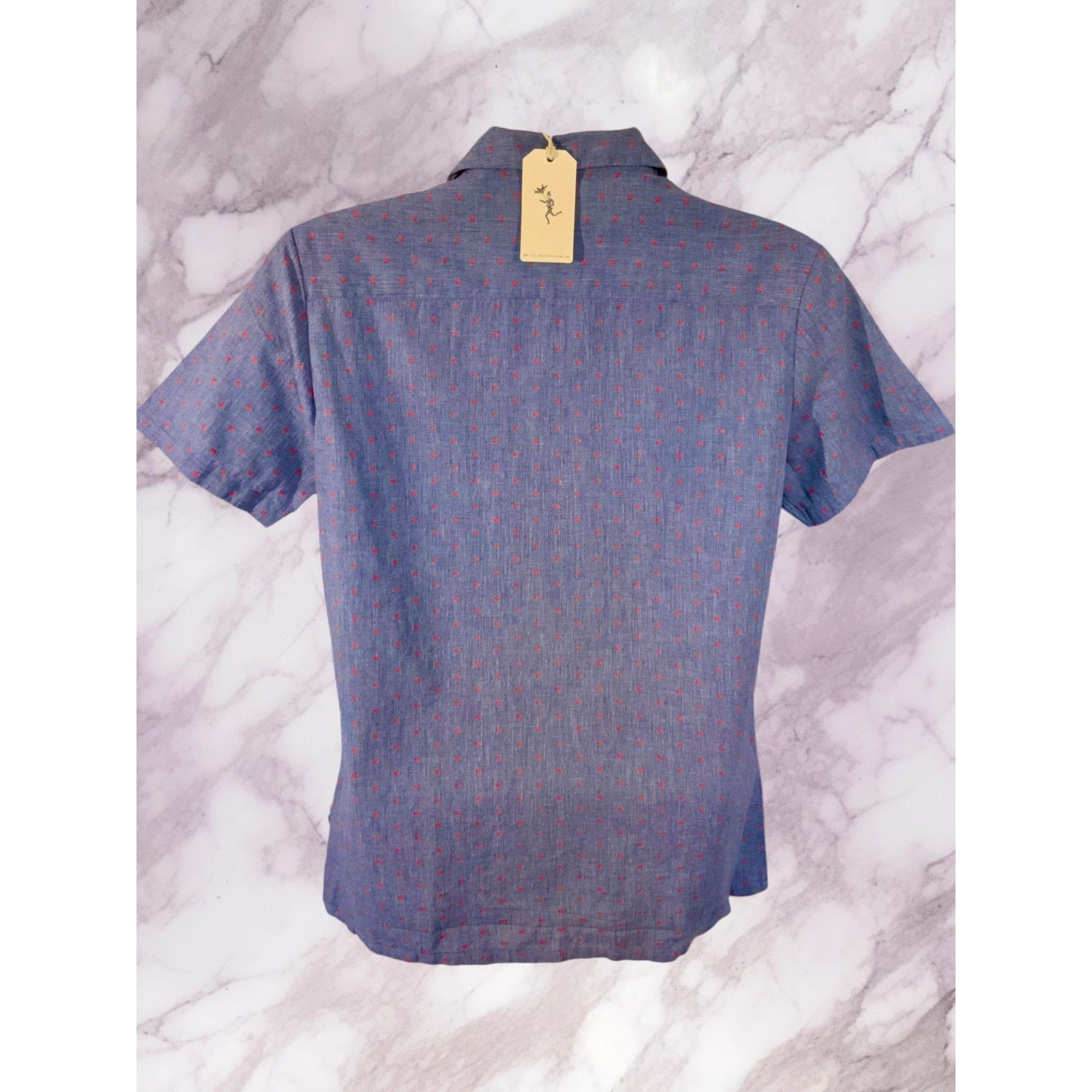 Civil Society Civil Society Mens Short Sleeve Button Shirt Small Blue NEW Size US S / EU 44-46 / 1 - 7 Thumbnail