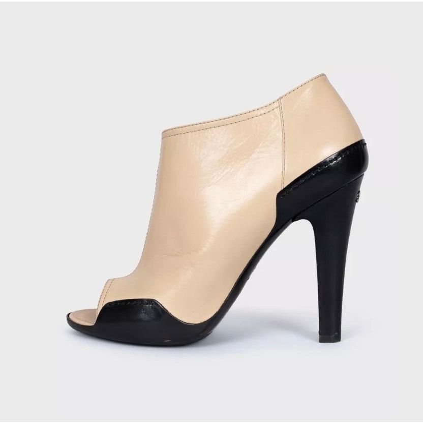 Chanel Chanel Beige Leather Open-Toe Ankle Booties - Size 40.5 Size US 9.5 / IT 39.5 - 1 Thumbnail