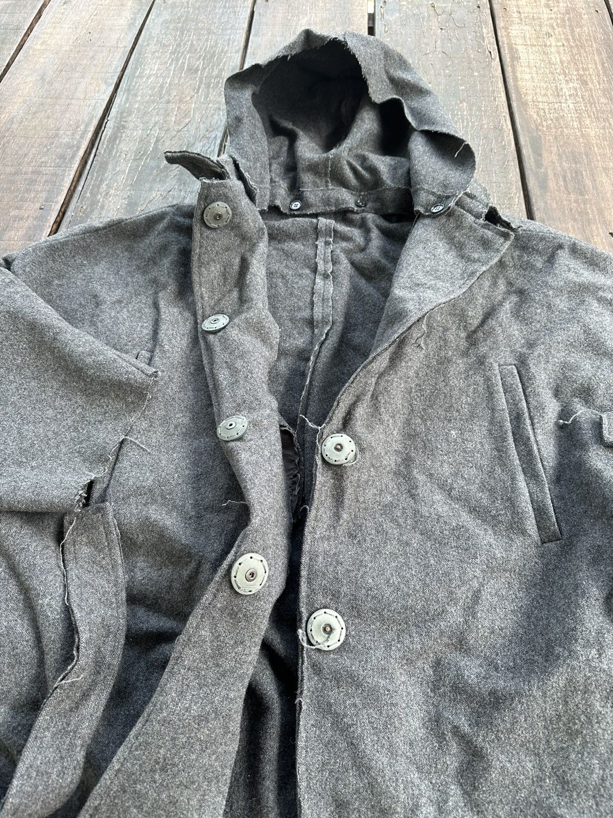 Acne Studios × Vintage Acne coat wool hooded Size L / US 10 / IT 46 - 11 Thumbnail