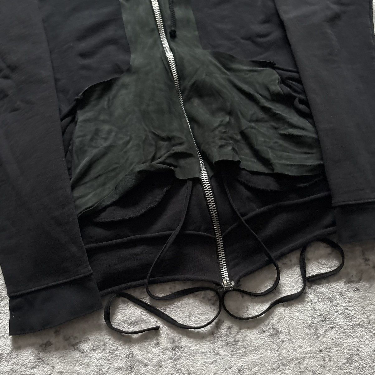 Rick Owens Drkshdw Rick Owens SLAB Layered Leather Hoodie | Size M Size US M / EU 48-50 / 2 - 2 Thumbnail