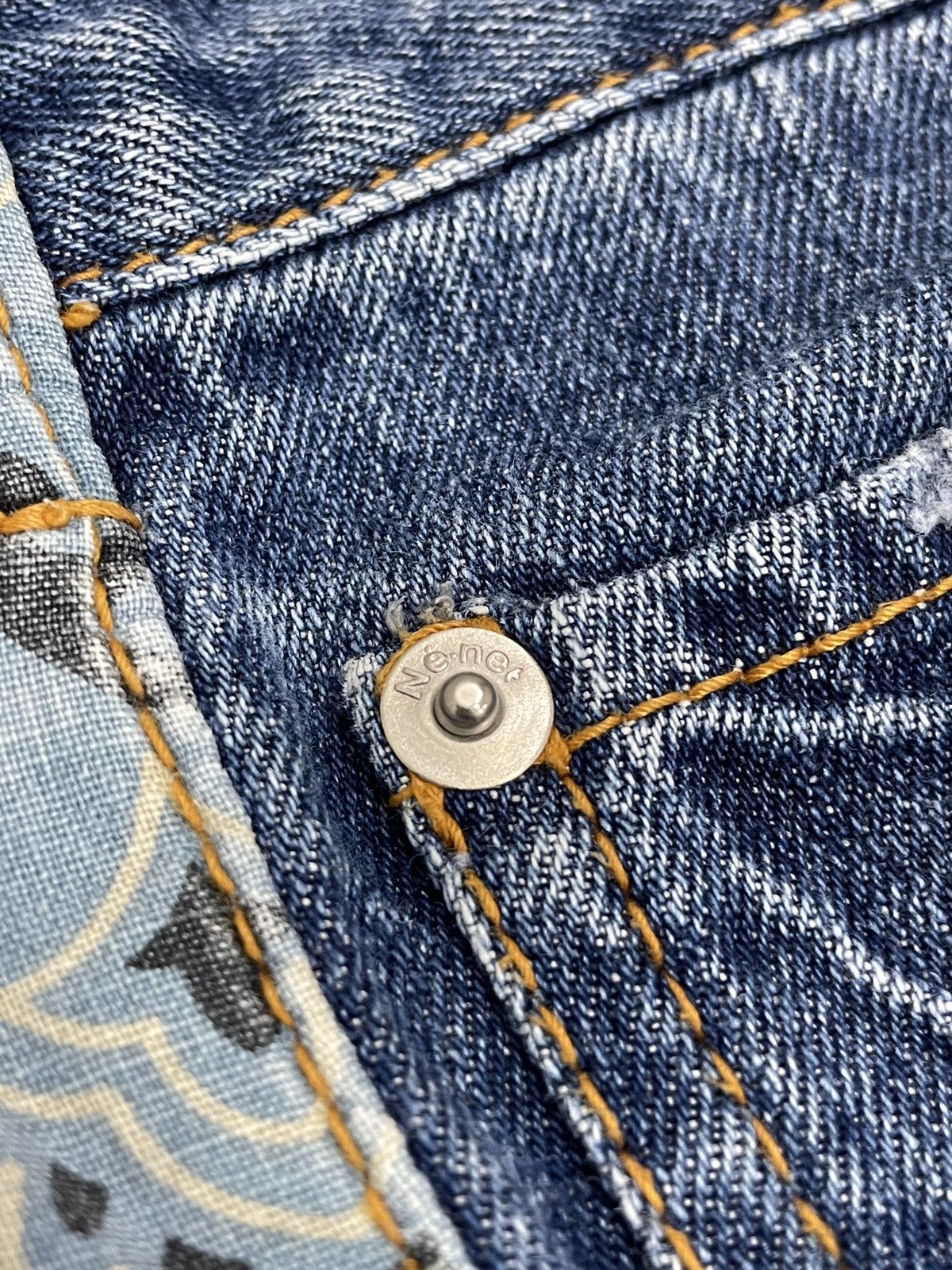 Other Rare Ne-Net by Issey Miyake Denim Pattern Size US 29 - 11 Thumbnail