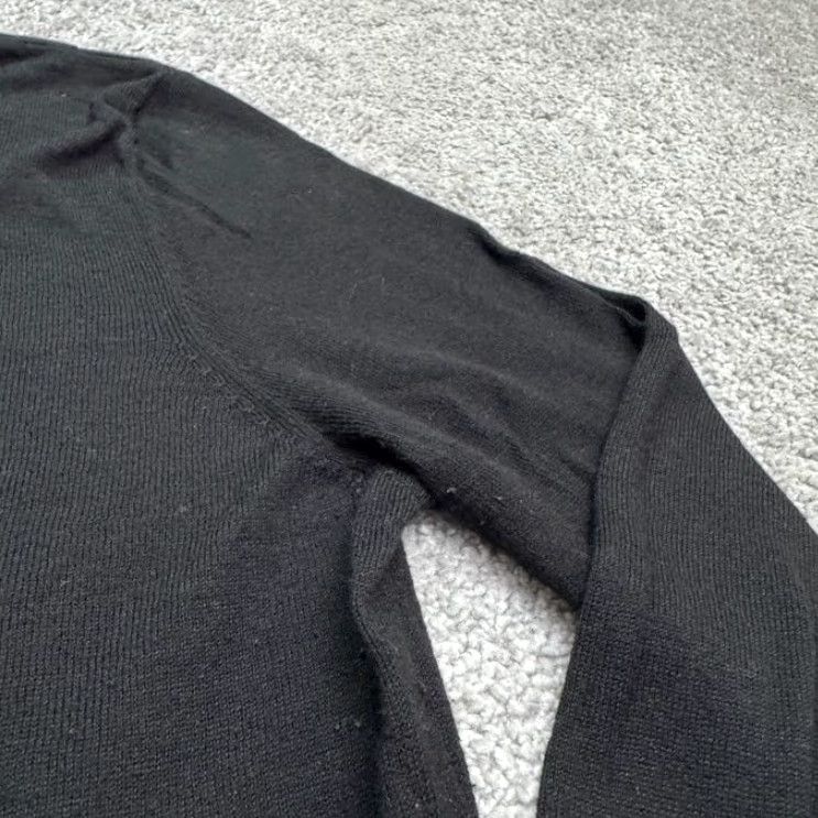 Zara Zara Womens Sweater V-Neck Hi-Lo Pullover Black Acrylic Blend Knit Casual Fall Winter Lady Large Size L / US 10 / IT 46 - 5 Thumbnail