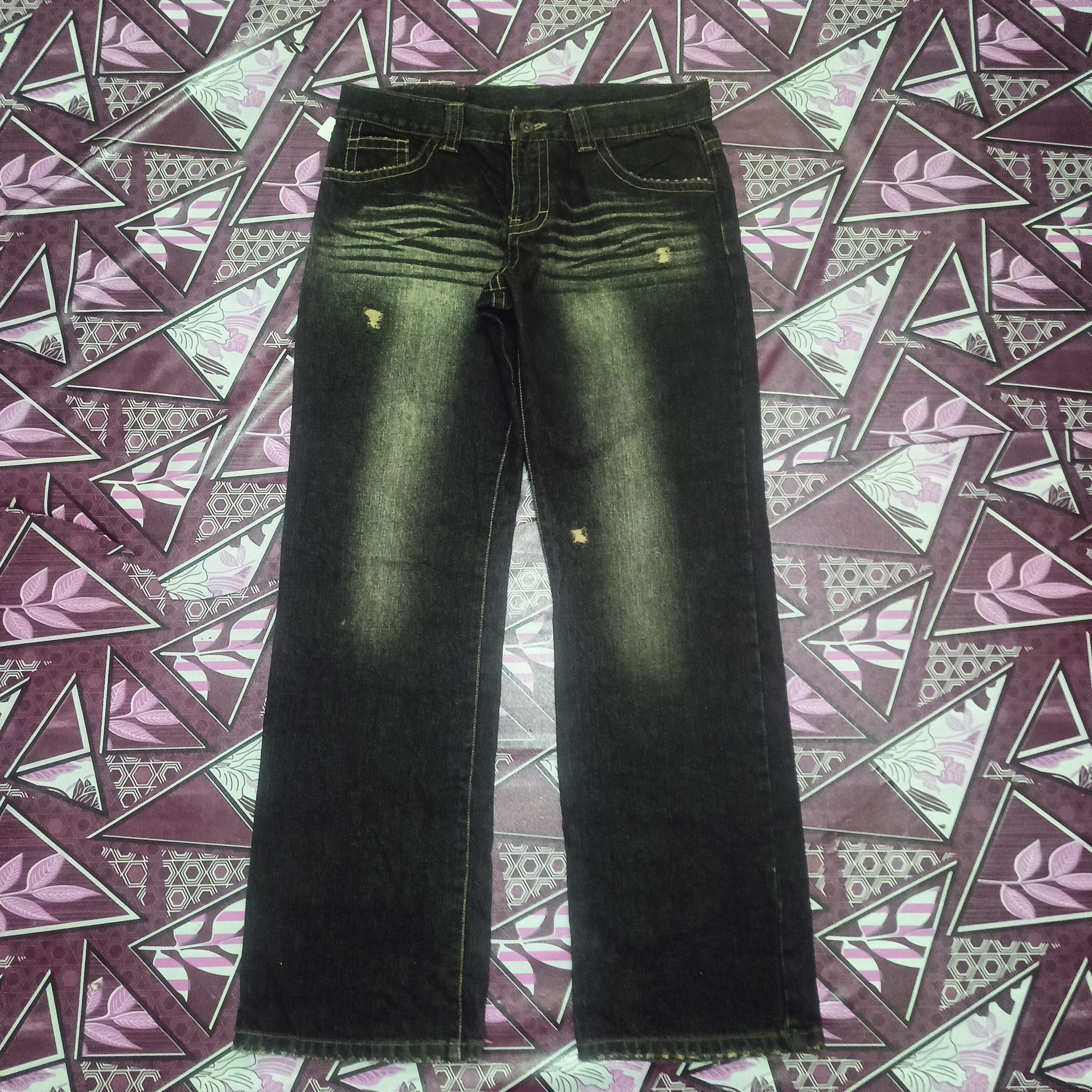 Japanese Brand Japanese CO&LU flared Black Jeans Size US 31 - 2 Thumbnail