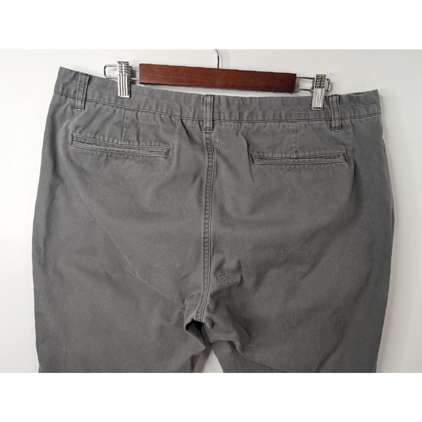 Bonobos Bonobos Mens Slim Straight Fit Chino Pants 38x32 Grey Flat Front Cotton Banobos? Size US 38 / EU 54 - 4 Thumbnail