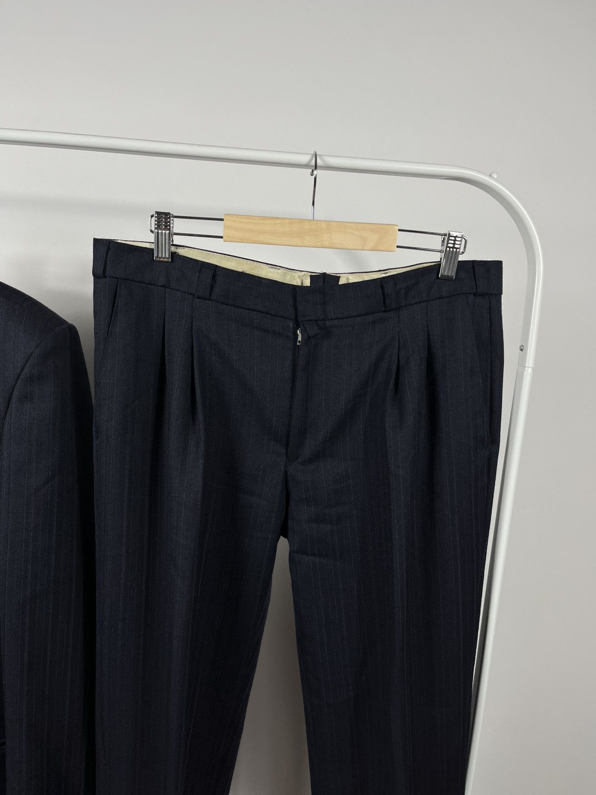 Other Vintage Wool Double-Breasted Suit Jacket Two-Piece Navy Size 40R - 3 Thumbnail