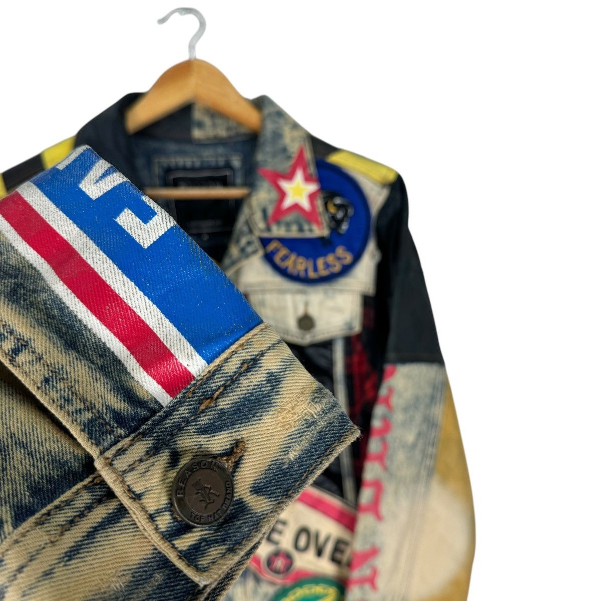 Reason ☀️REASON PATCHWORK DENIM ZIPPER JACKET Size US M / EU 48-50 / 2 - 8 Thumbnail