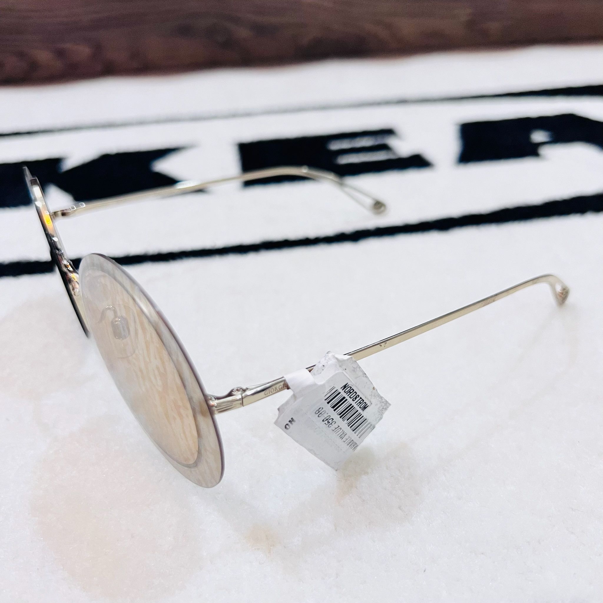 Giorgio Armani Giorgio Armani Round All-over Logo Metal Sunglasses Size ONE SIZE - 3 Thumbnail