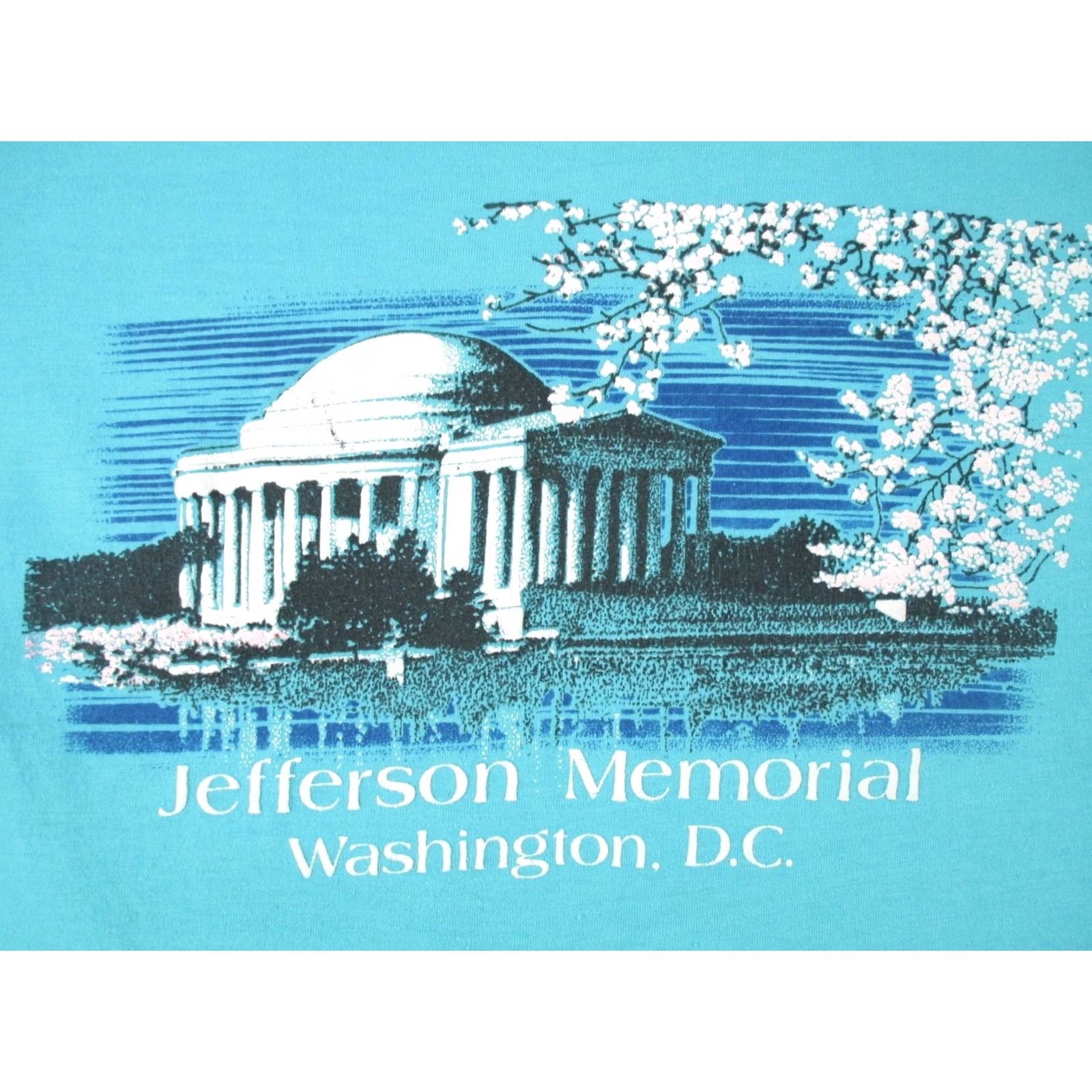 Hanes VINTAGE 80s JEFFERSON MEMORIAL WASHINGTON D.C. T-Shirt XS/SMALL Mens Size US XS / EU 42 / 0 - 6 Thumbnail