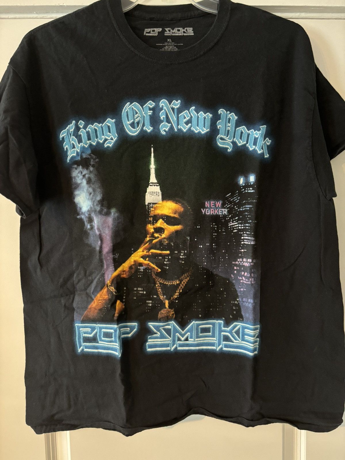 Rap Tees × Vintage Pop Smoke King Of New York Black Tee Size XL Size US XL / EU 56 / 4 - 1 Thumbnail