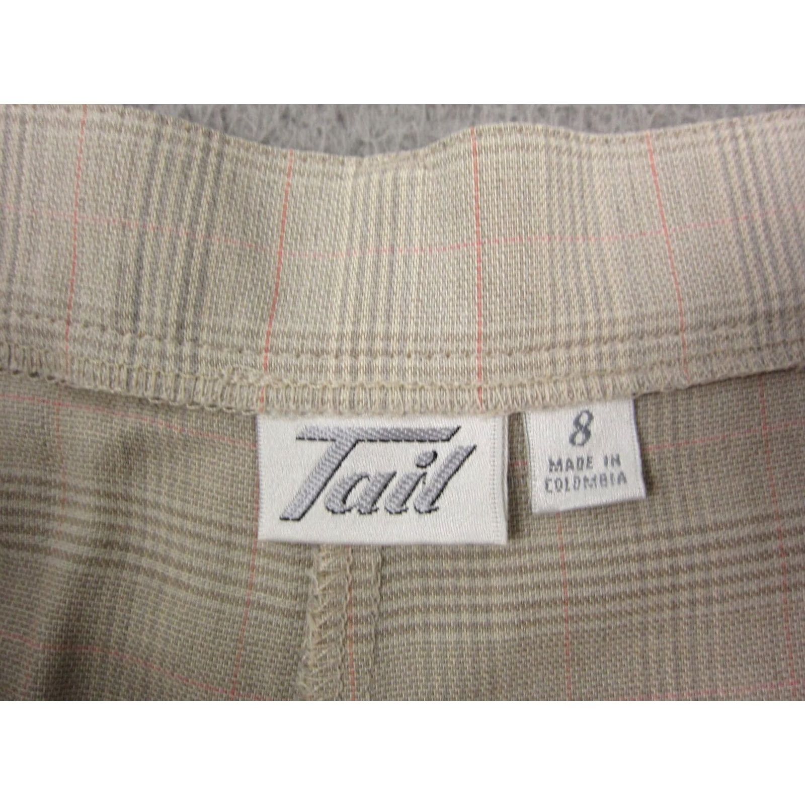 Vintage VINTAGE Tail Shorts Womens 8 Beige Plaid High Rise Pleated Wool Ladies 80s Mens? Size 30" / US 8 / IT 44 - 5 Thumbnail