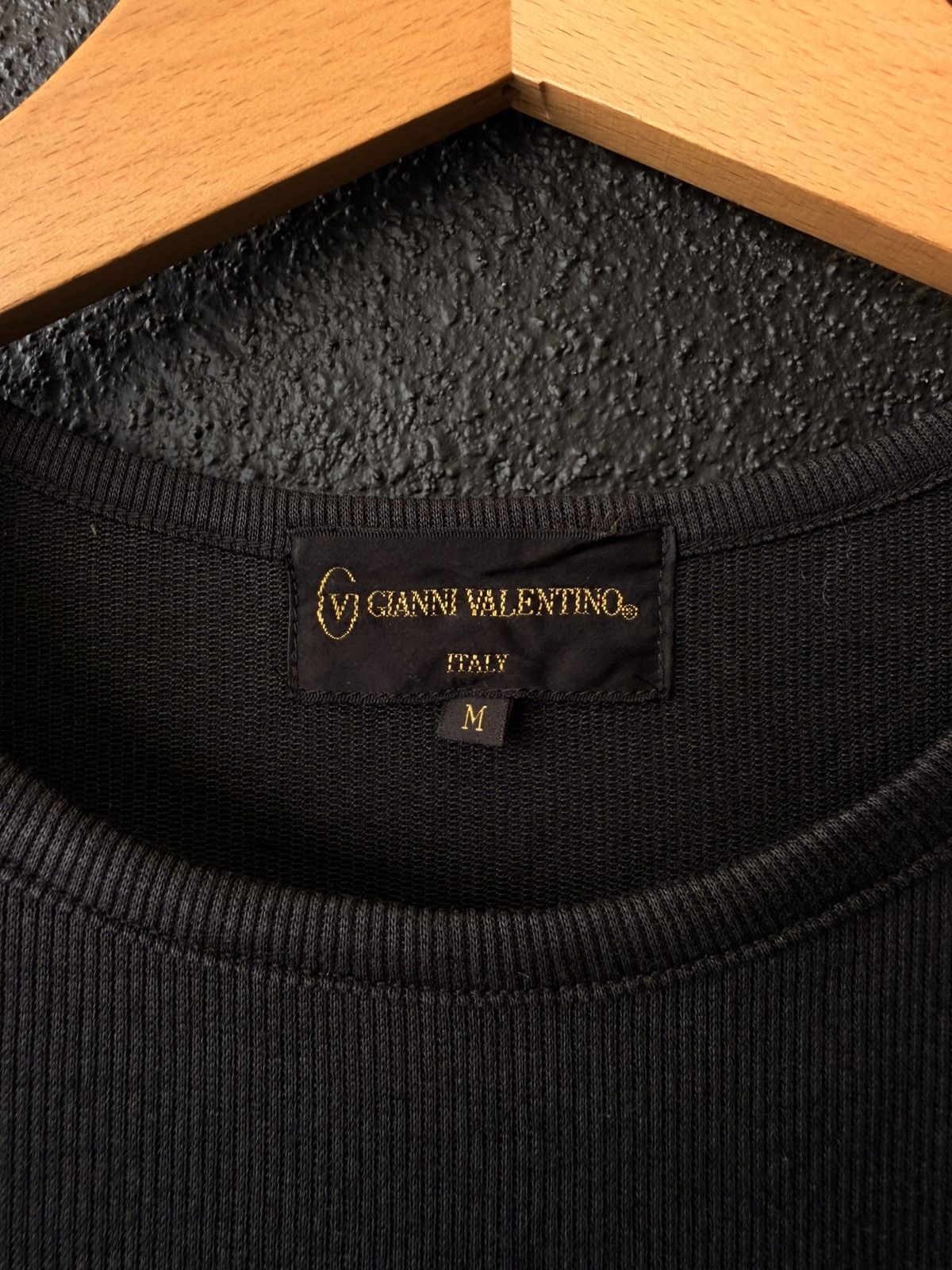 Gianni Valentino Rare GIANNI VALENTINO Vintage 90s Ribbed Knit Gold Embroid Size M / US 6-8 / IT 42-44 - 4 Thumbnail