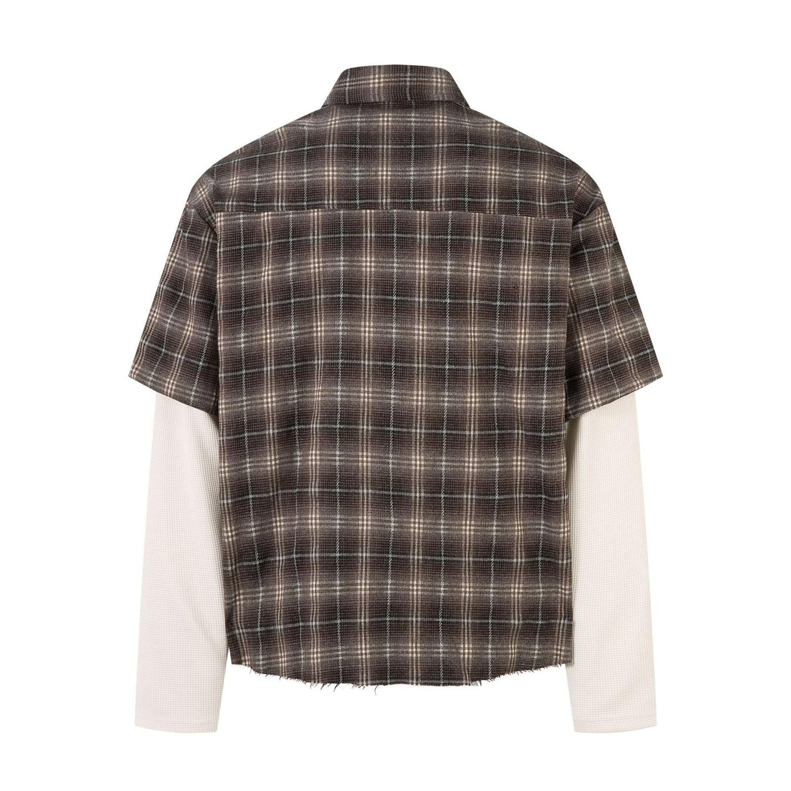Vintage Plaid Layered Look Button-Up Shirt Size US M / EU 48-50 / 2 - 2 Thumbnail