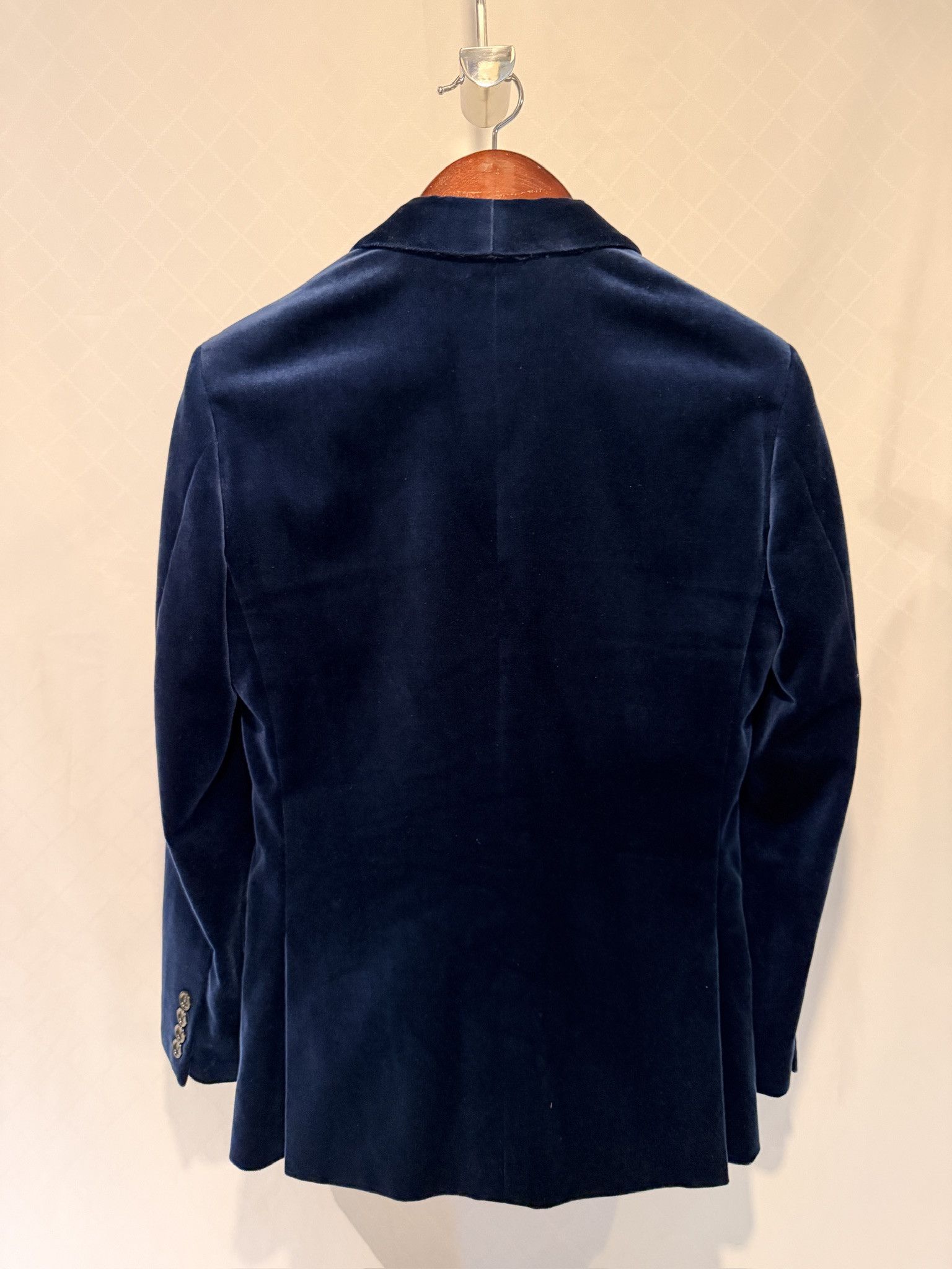 J.Crew J. Crew Navy Velvet Shawl Collar Dinner Jacket Size 36S - 4 Thumbnail