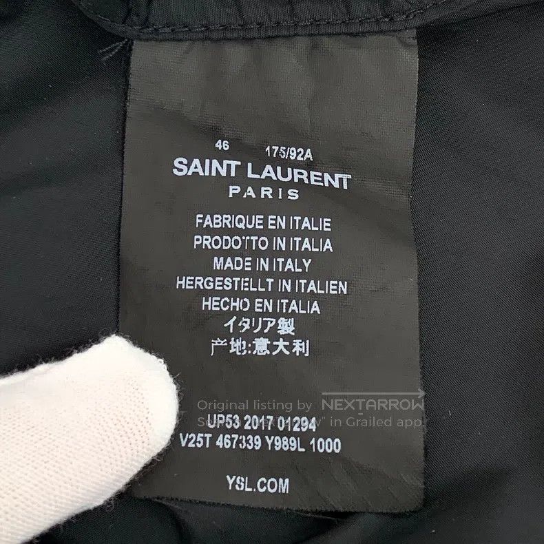 Saint Laurent Paris Saint Laurent Paris Black Letter Embroidered Hooded Half Z Size US S / EU 44-46 / 1 - 6 Thumbnail