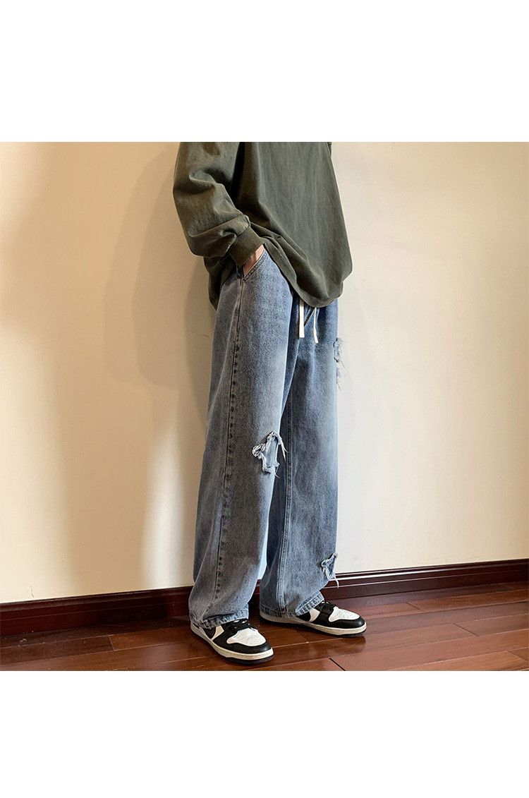 Japanese Brand Men's loose straight leg casual high street jeans Size US 32 / EU 48 - 1 Thumbnail