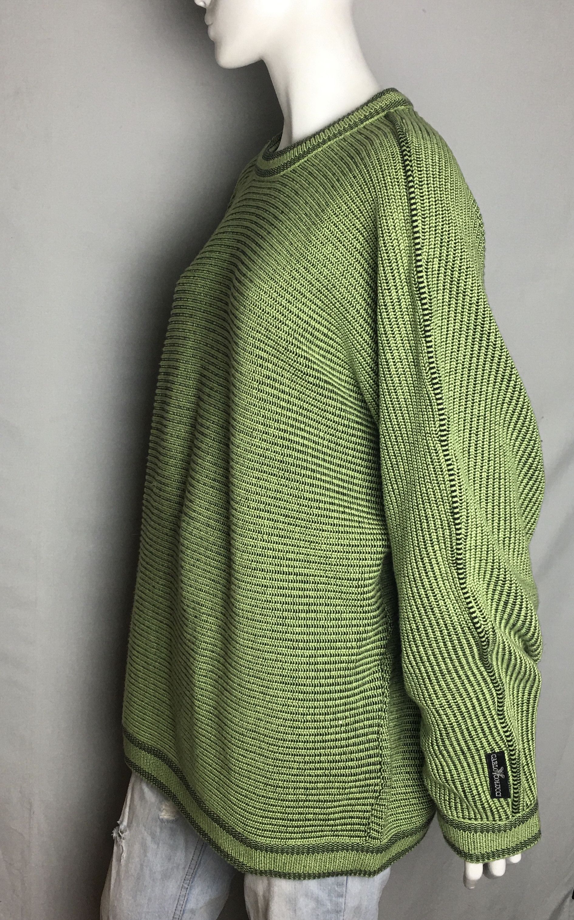 Carlo Colucci Carlo Colucci Vintage Knit Green Mens Sweater Size EU 54 Size US XL / EU 56 / 4 - 4 Thumbnail