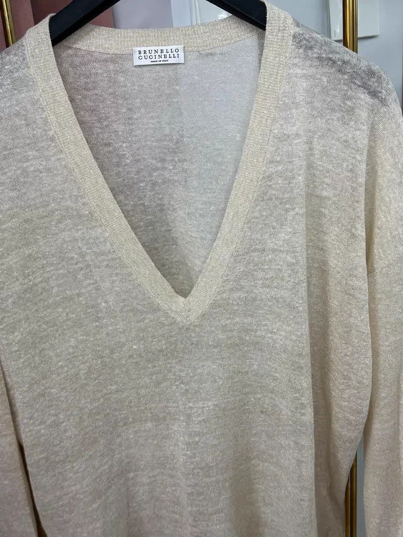 Brunello Cucinelli Brunello Cucinelli Lightweight Knit Top Size S / US 4 / IT 40 - 2 Thumbnail
