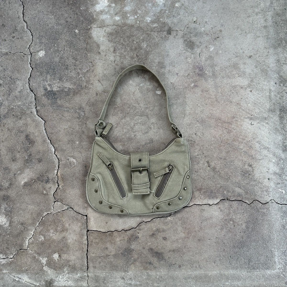 Vintage Y2K Olive Mini Bag in Green, Women's