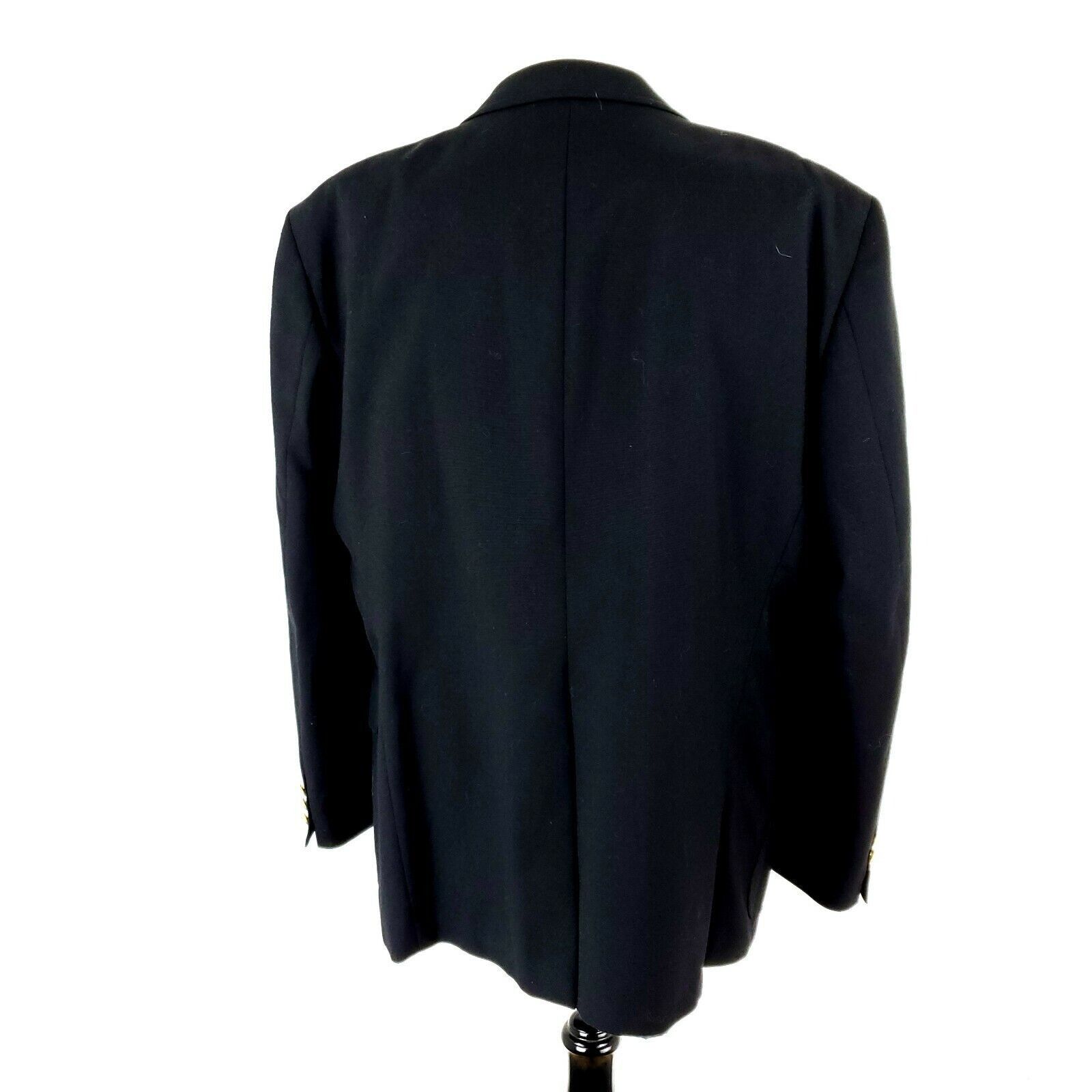Vintage Alexander Shields Wool 2 Gold Button Blazer 44R Black Size 44R - 6 Thumbnail
