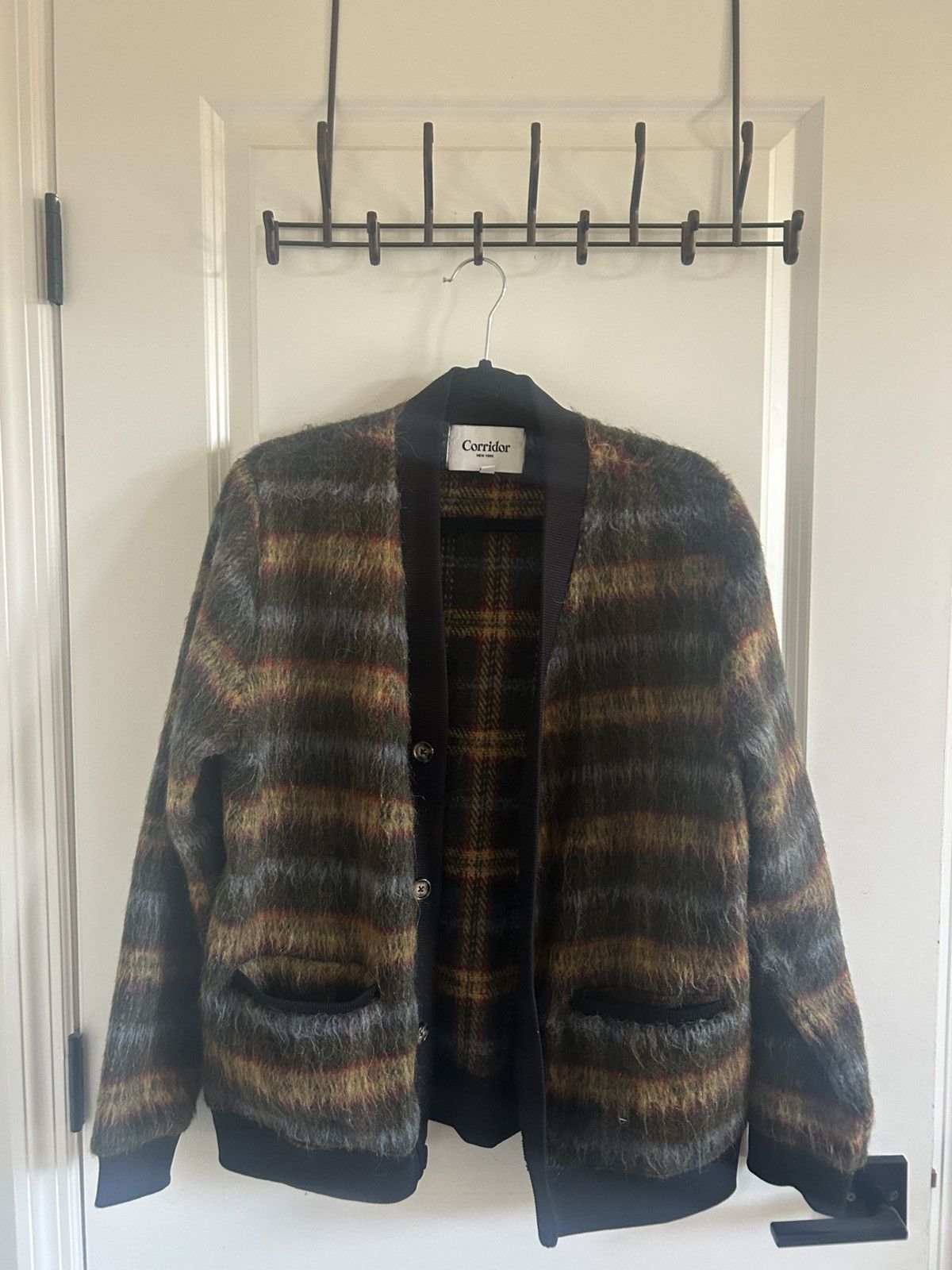Corridor Corridor Fuzzy Plaid Wool Cardigan Size US S / EU 44-46 / 1 - 1 Thumbnail