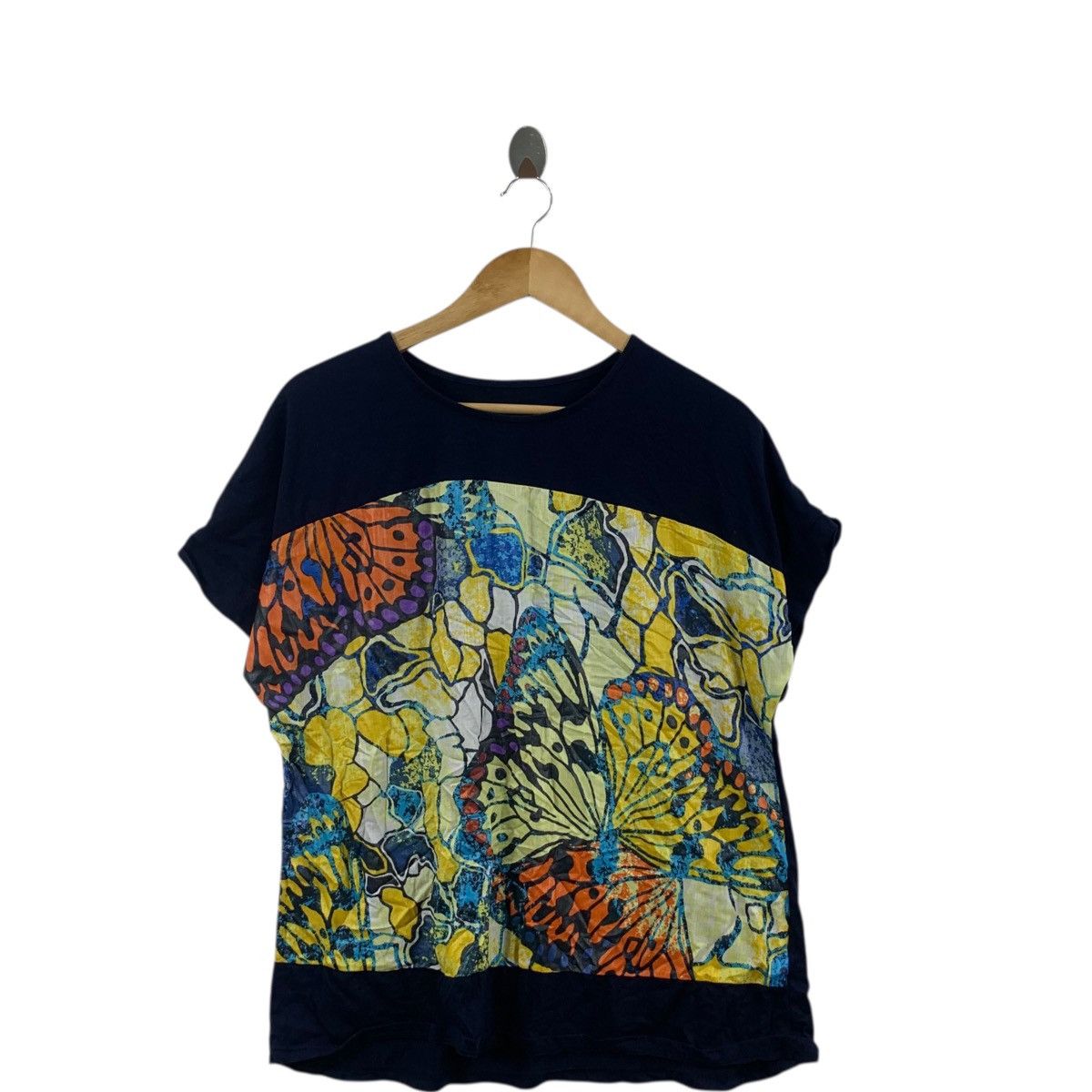 Other ANEEL.K COLLECTION Butterfly Painting Tee Shirt Top Over Size L / US 10 / IT 46 - 3 Thumbnail