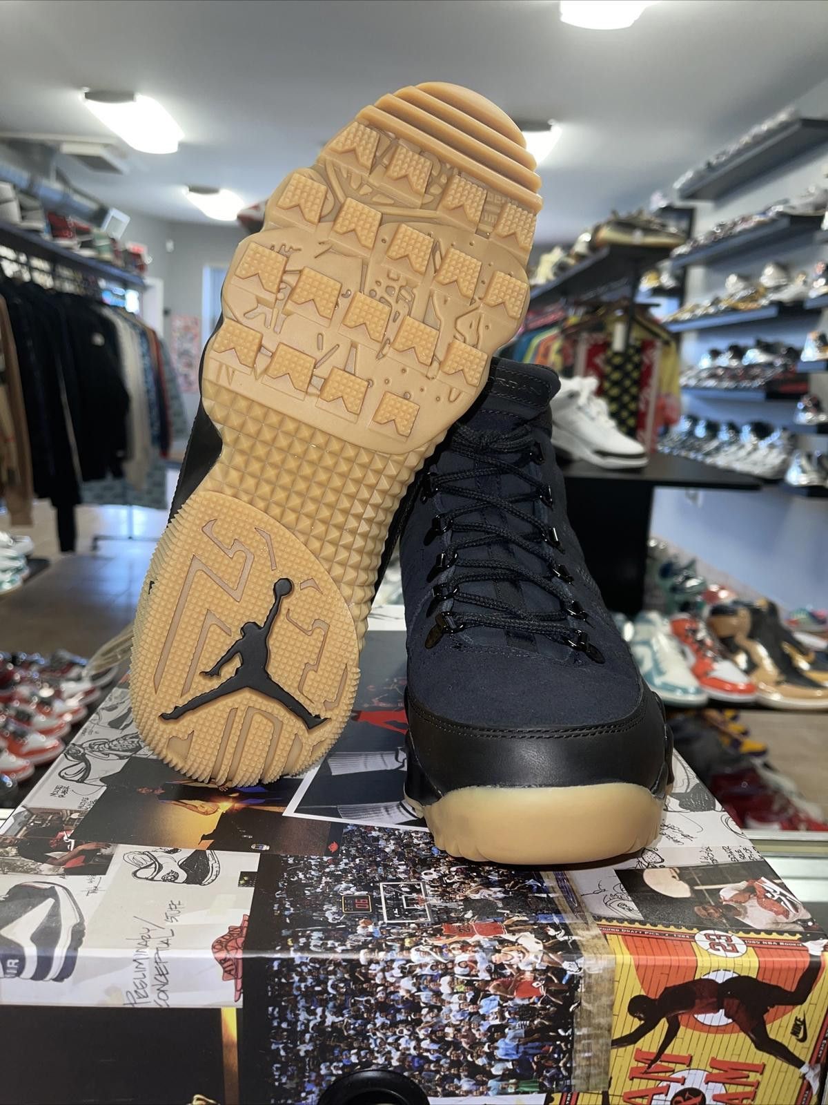 Nike Air Jordan 9 RETRO BOOT NRG Men's Black Gum US Size 9.5 NIB Size US 9.5 / EU 42-43 - 6 Thumbnail