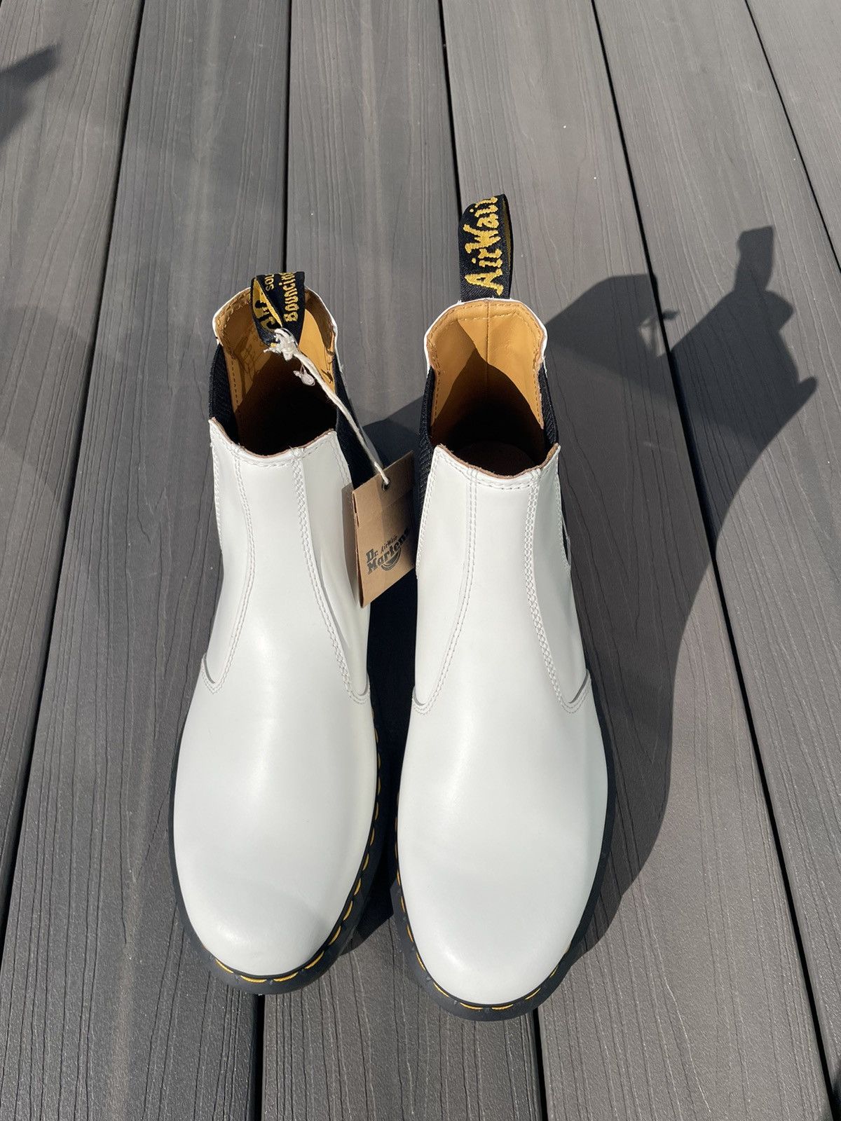 Dr. Martens Dr. Martens 2976 YS Chelsea Leather White Boots Unisex 11 Grailed