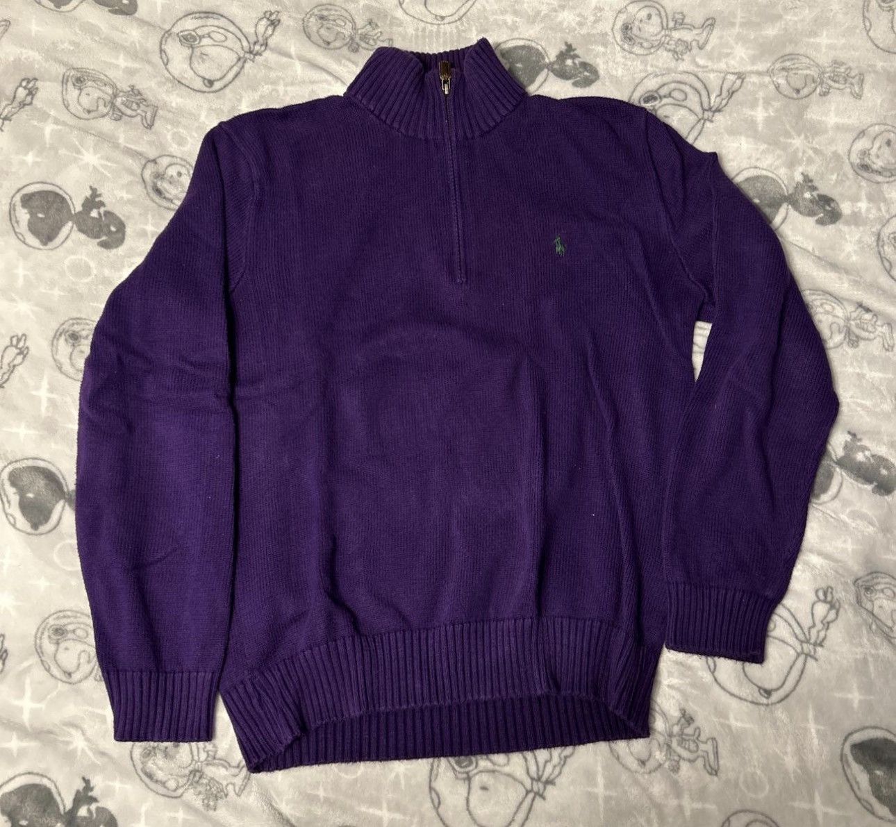 Polo Ralph Lauren Purple Quarter Zip Size US L / EU 52-54 / 3 - 1 Thumbnail