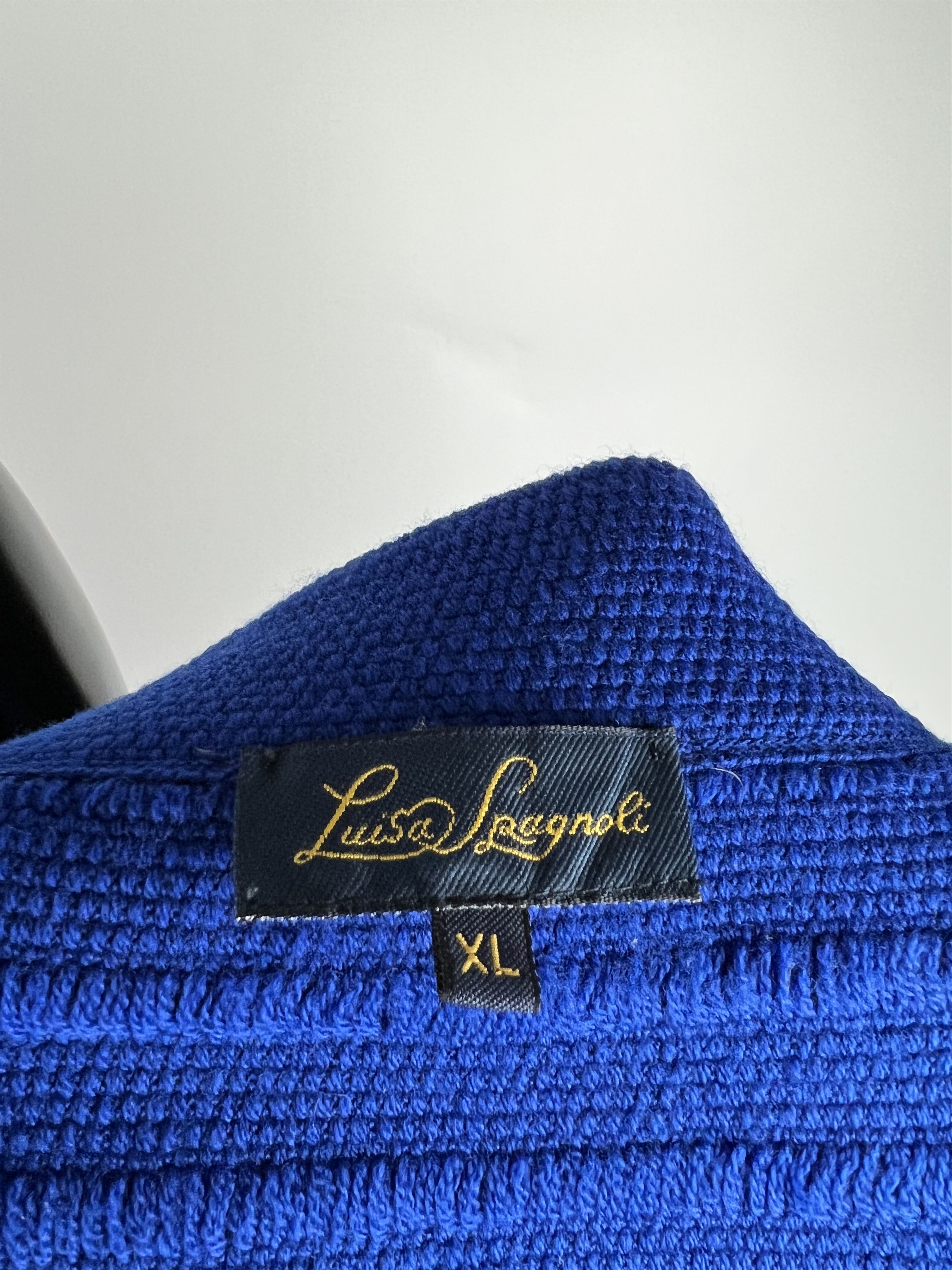 Other Luisa Spagnoli Blue 100% Wool Cardigan Size XL Size XL / US 12-14 / IT 48-50 - 10 Thumbnail