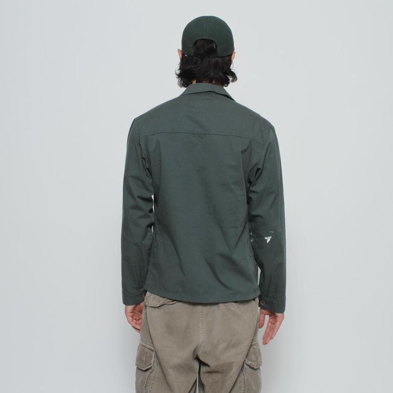 Vintage GREEN BUTTON UP CHORE JACKET BY WERKSTOFF Size US M / EU 48-50 / 2 - 5 Thumbnail