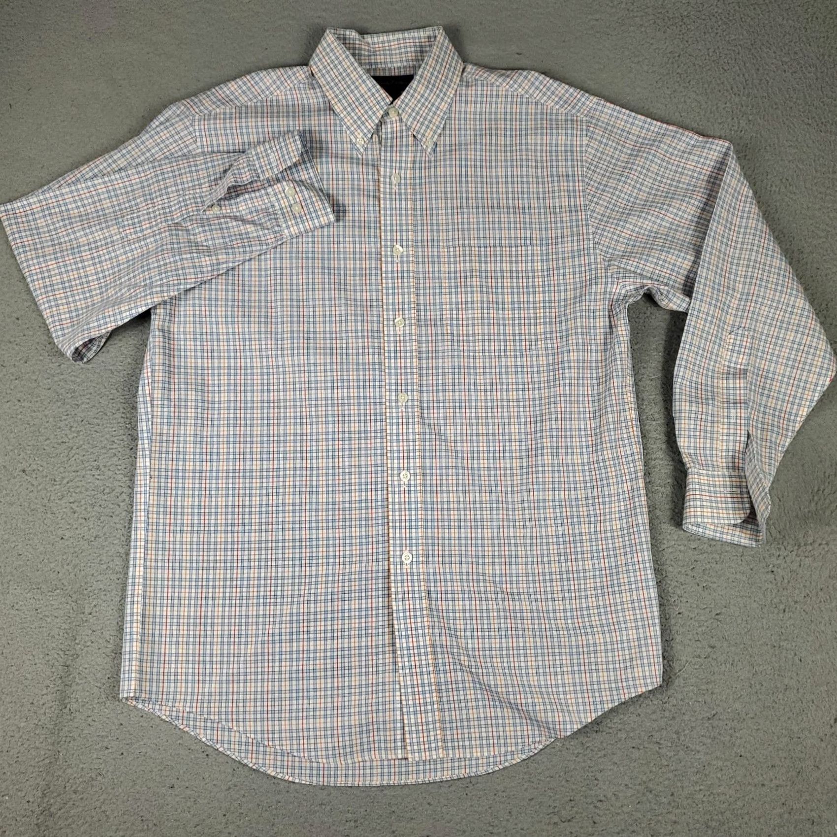 Brooks Brothers Brooks Brothers Shirt Mens Medium Blue Plaid Button Up Long Sleeve Size US M / EU 48-50 / 2 - 2 Thumbnail