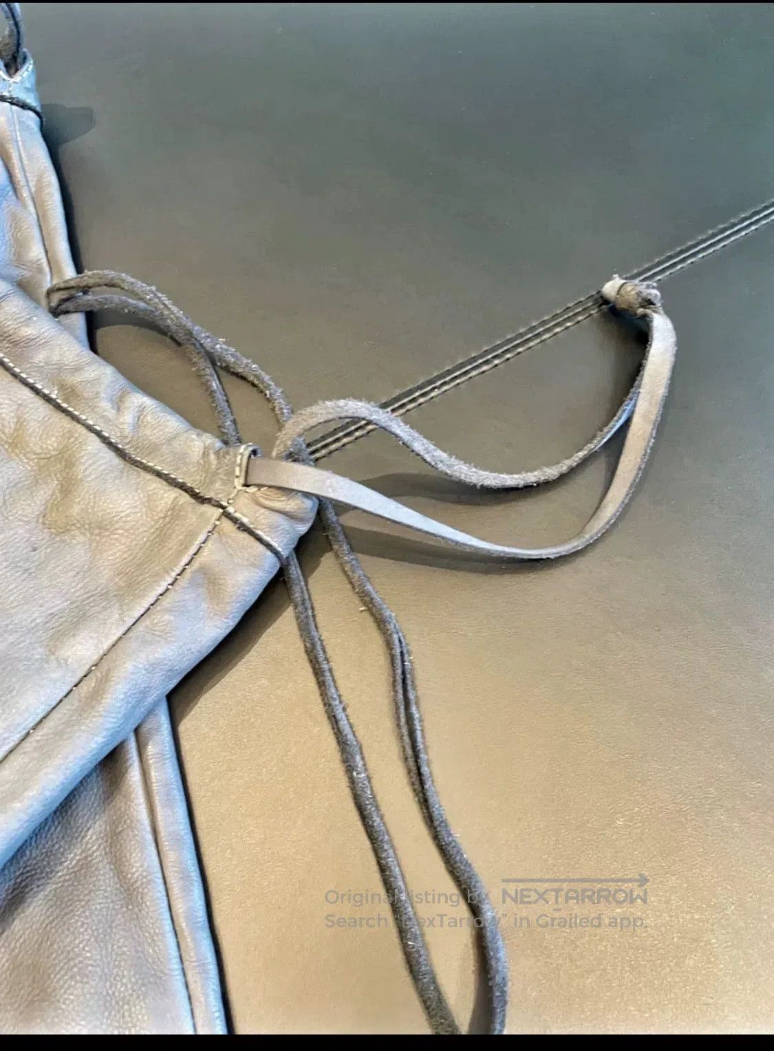 Leon Emanuel Blanck Cowhide Washed Gray Oversized Pocket Bag. Size ONE SIZE - 5 Thumbnail