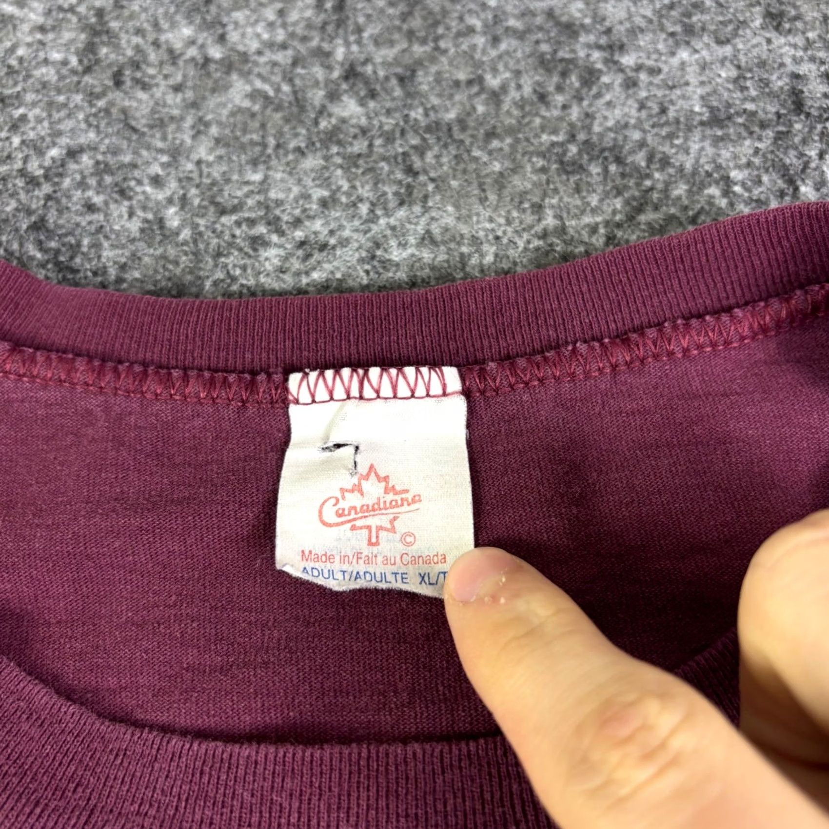 Vintage VINTAGE 1994 Canada T Shirt XL Maroon Irwin Specialties Graphic Single Stitch Size US XL / EU 56 / 4 - 6 Thumbnail