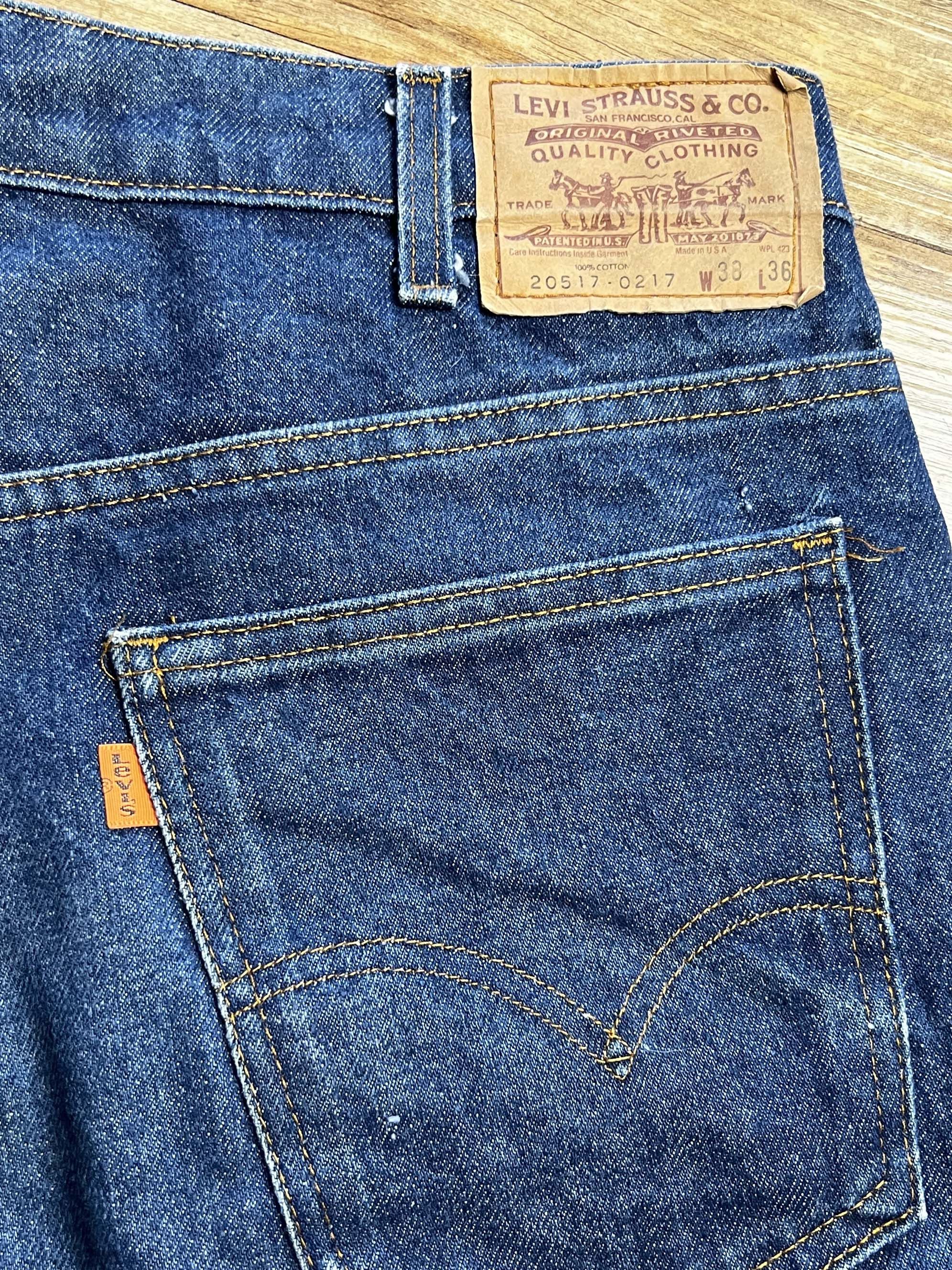 Levi's Vintage Clothing 1970's-1980's Levi's 20517-0217 Boot Cut Orange Tab Jeans Size US 38 / EU 54 - 14 Thumbnail