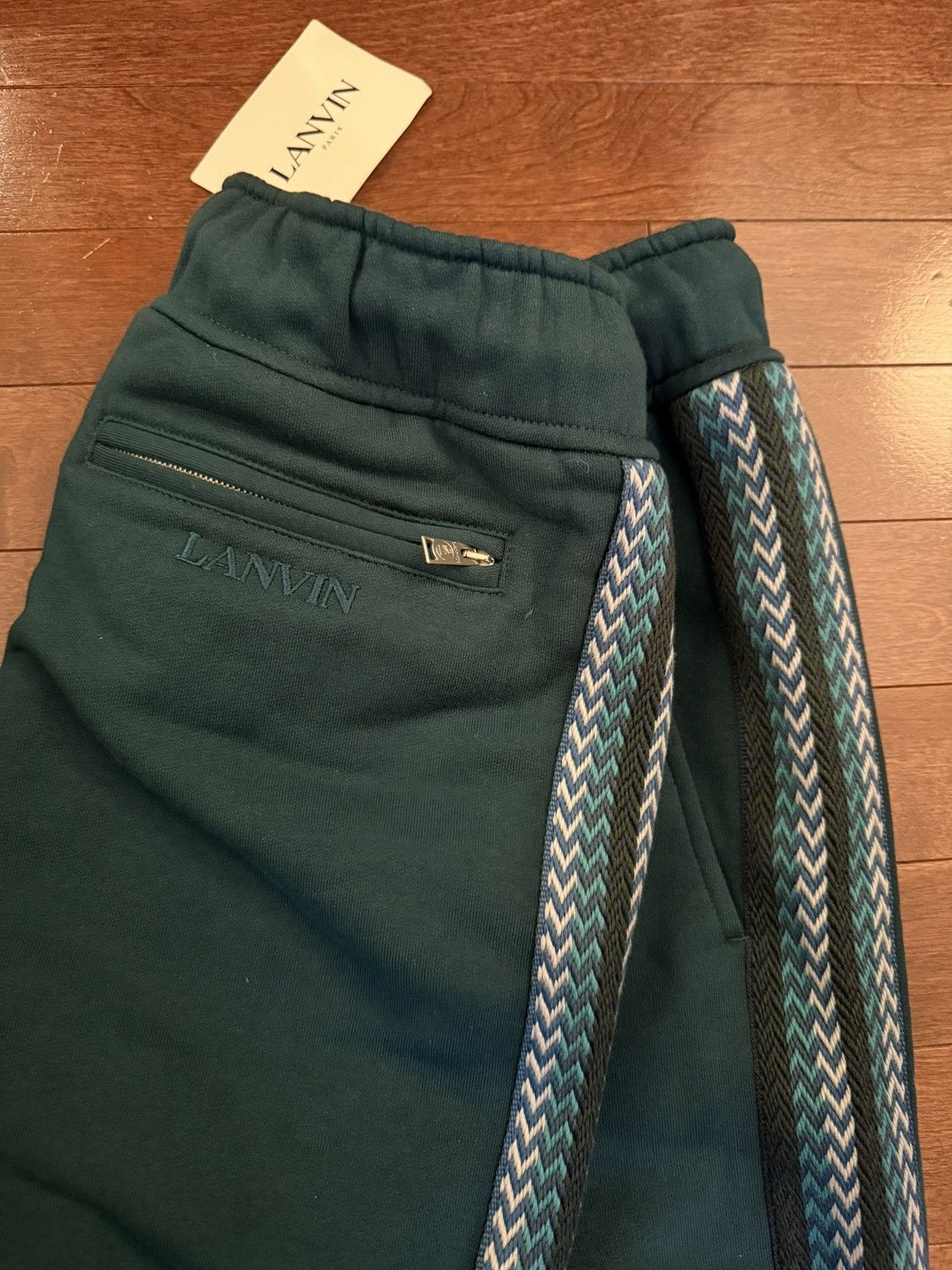 Lanvin Lanvin “Side Curb” Jogger Sweatpants - Dragon Green - Large Size US 34 / EU 50 - 5 Thumbnail