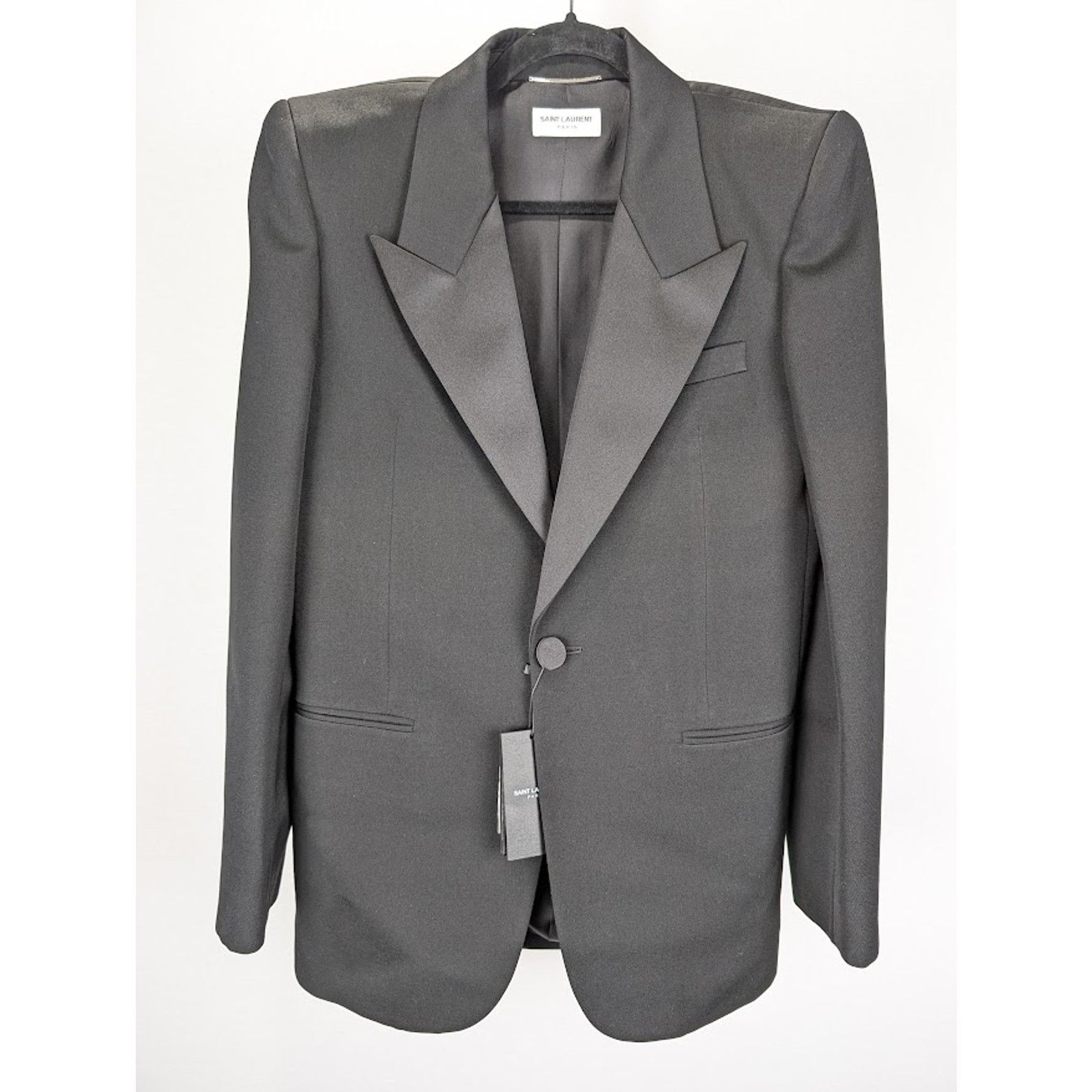 Saint Laurent Paris o1rshd1 Grain De Poudre De Leger Armure Jacket in Black Size US L / EU 52-54 / 3 - 2 Thumbnail