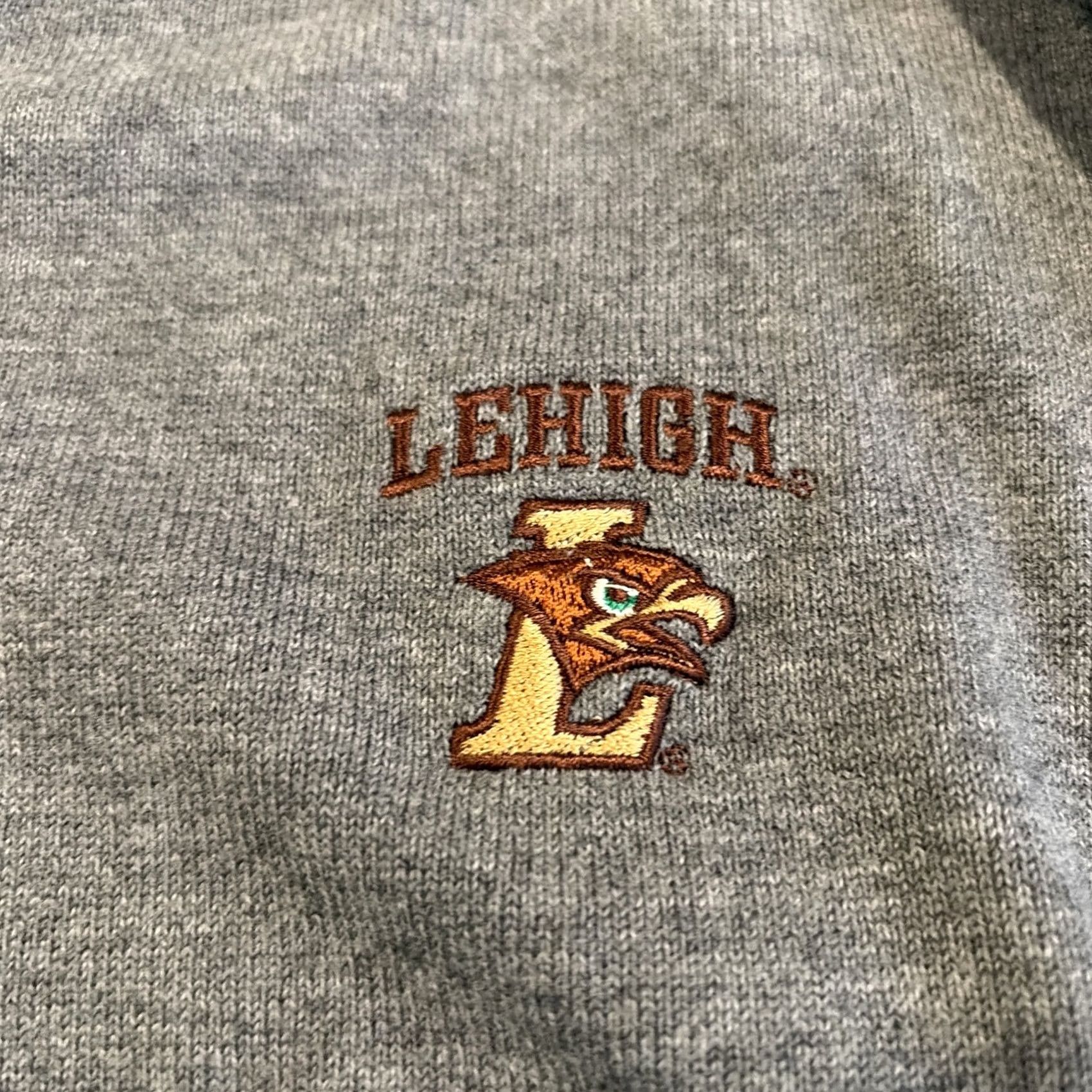 Vintage Vantage Sweater Mens XL Gray Awesome LEHIGH UNIVERSITY Neck Cotton Blend Men Size US XL / EU 56 / 4 - 2 Thumbnail