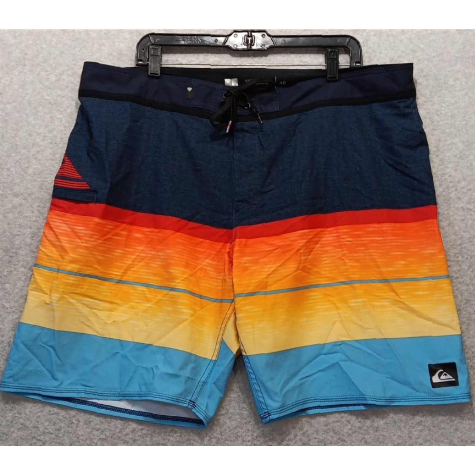 Quiksilver Quiksilver Board Shorts Swim Trunks Men 40 Colorblock Black Multi-Color Retro 40s Board Shorts Mens Size US 40 / EU 56 - 2 Thumbnail