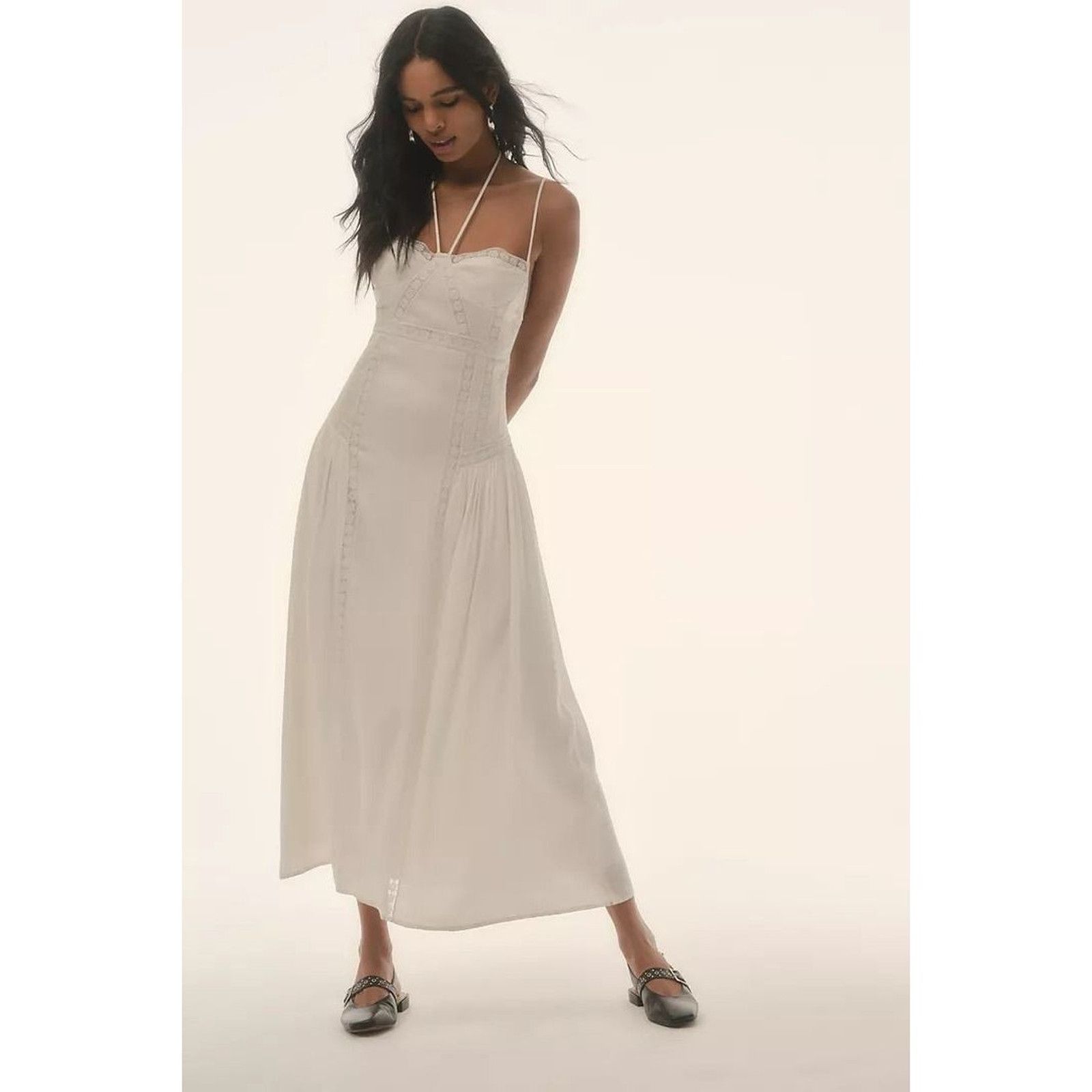 Anthropologie NWT Forever That Girl Sleeveless Lace Midi Dress $198 LP Size L / US 10 / IT 46 - 1 Thumbnail