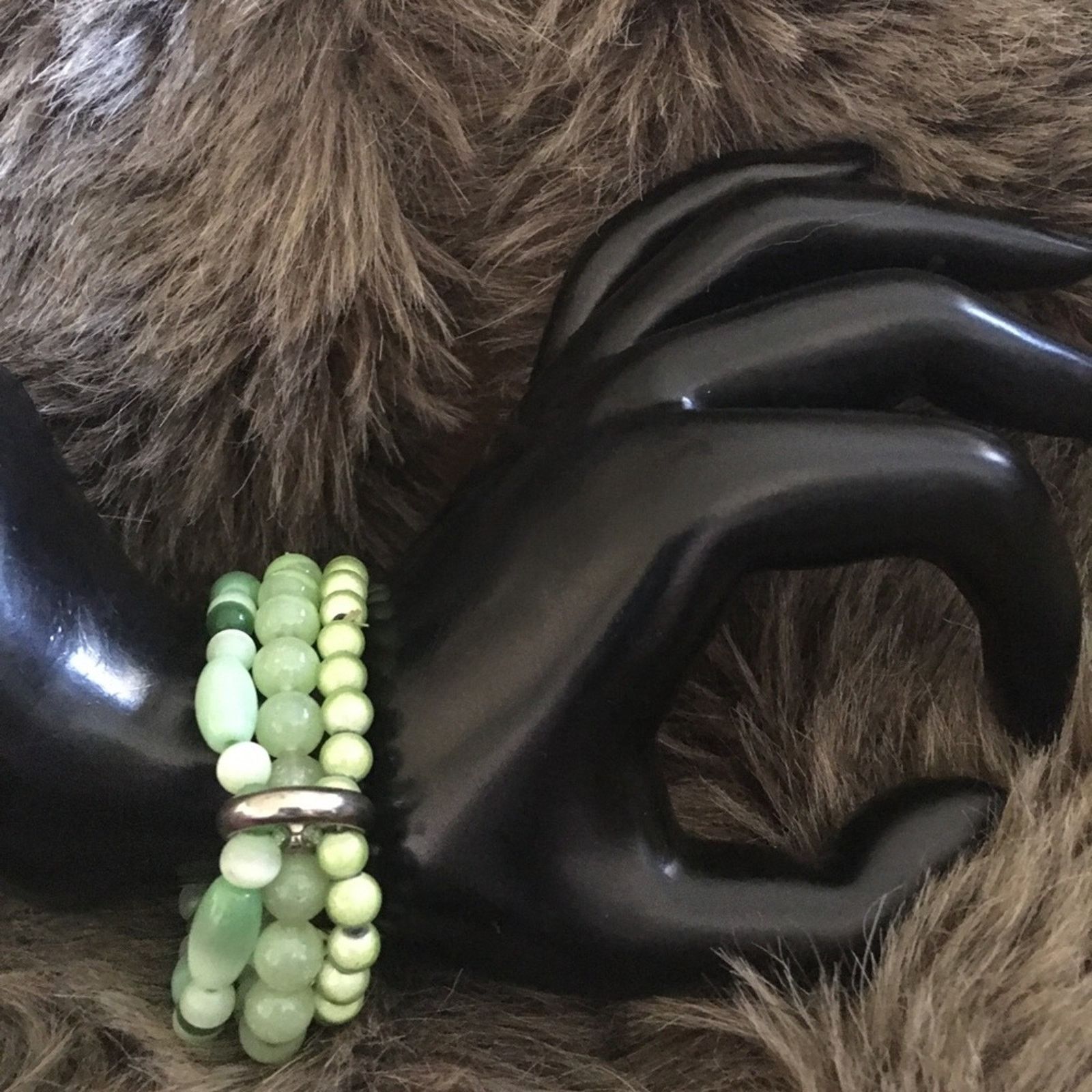 Jewelry Three green tone glass bead bracelet bundle Size ONE SIZE - 1 Thumbnail