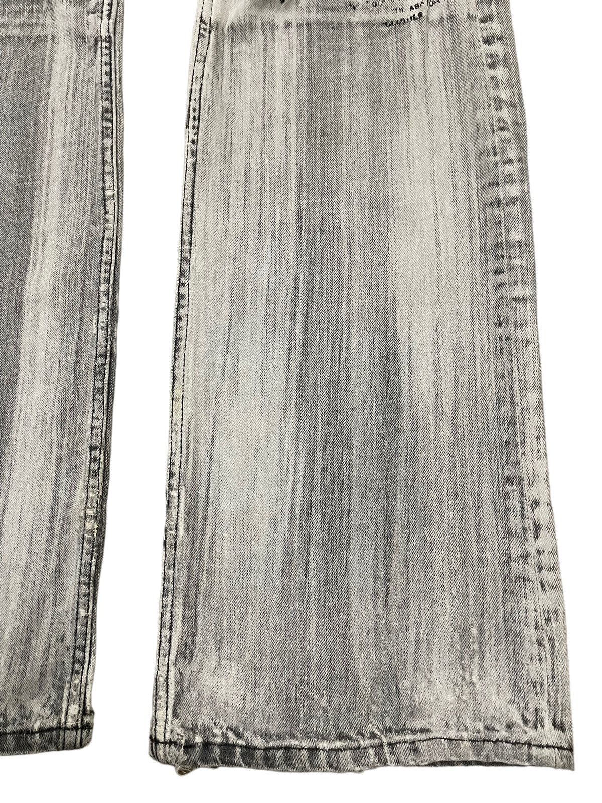 If Six Was Nine Vintage Japanese Skull Punk Distressed Bondage Flare Jeans Size US 33 - 7 Thumbnail