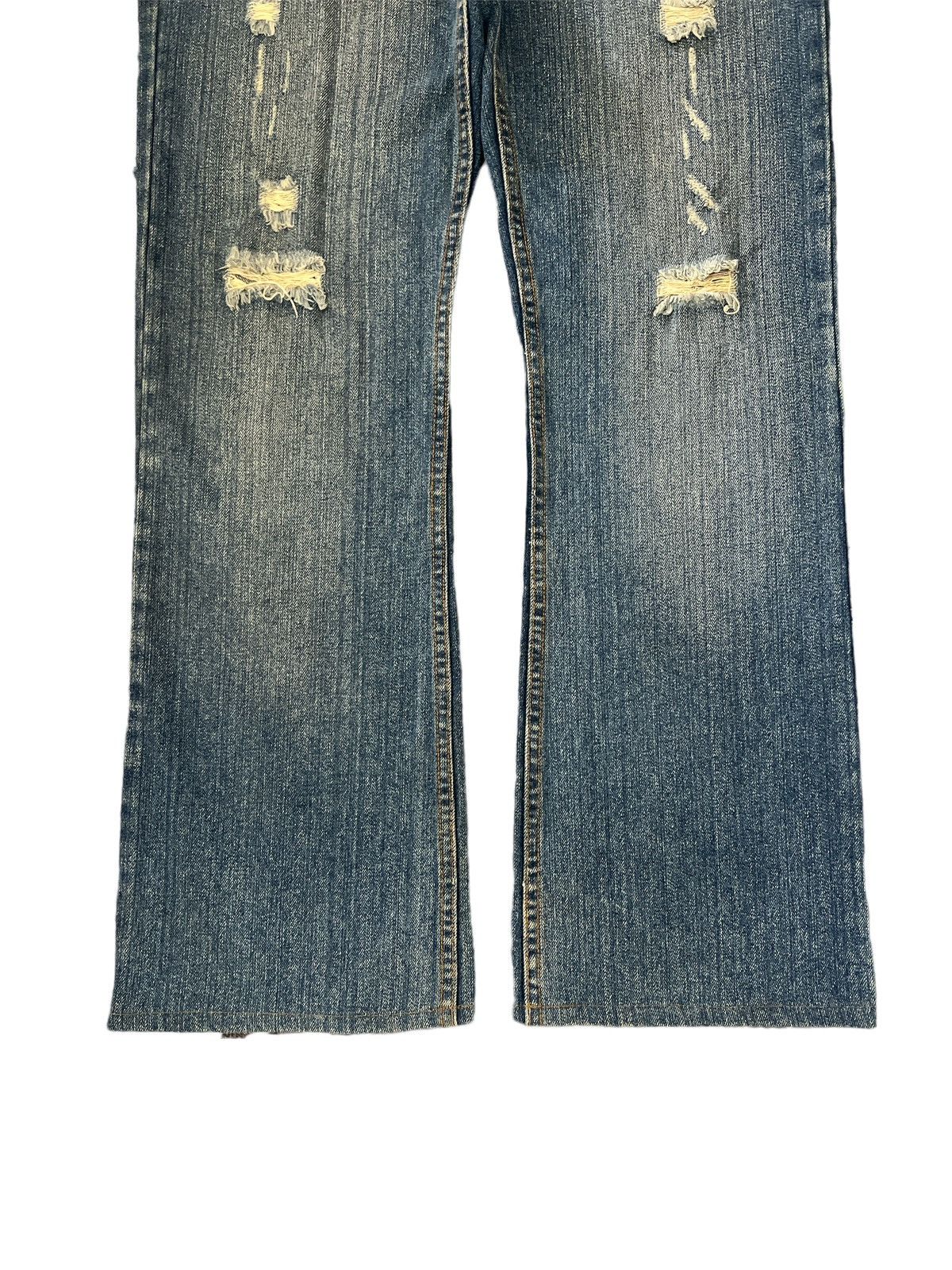 Japanese Brand × Vintage FLARED💥NYLAUS JEANS RIPPED DISTRESSED DENIM PANT Size US 32 / EU 48 - 4 Thumbnail